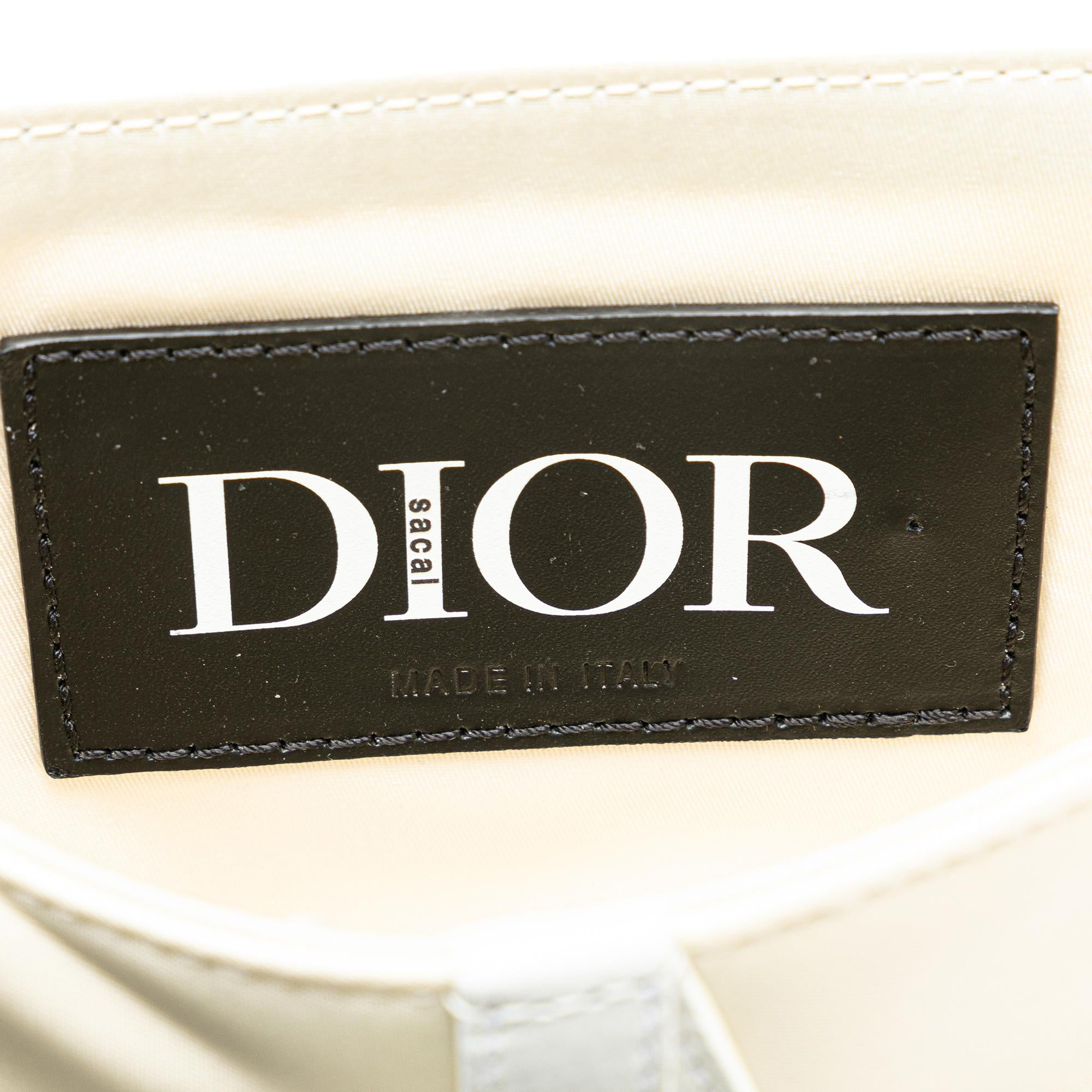 Dior Sacai Technical Fabric and Leather Saddle Bag