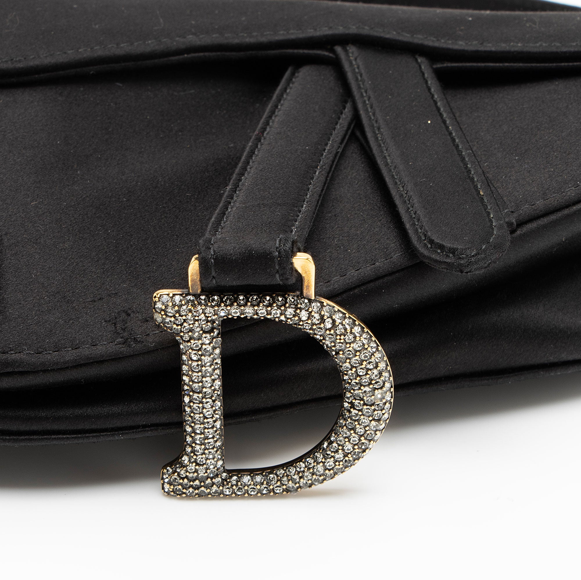 Dior Satin Crystal Saddle Mini Bag