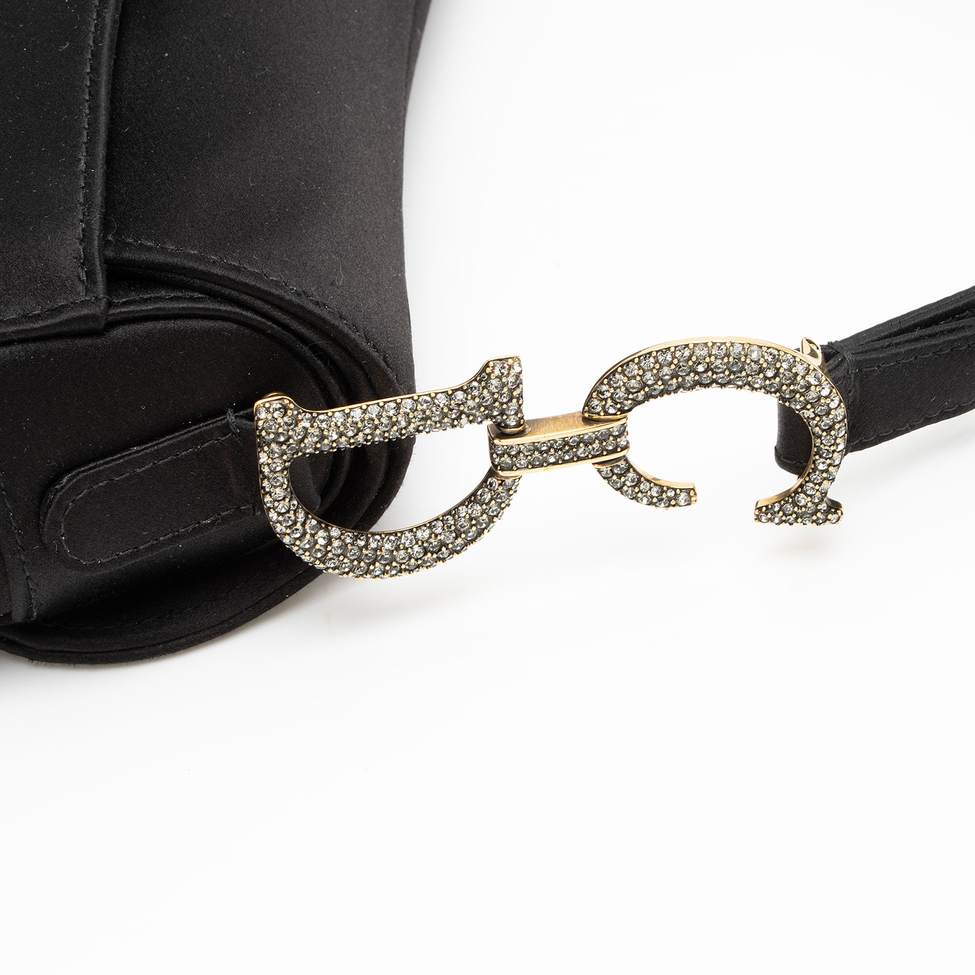 Dior Satin Crystal Saddle Mini Bag