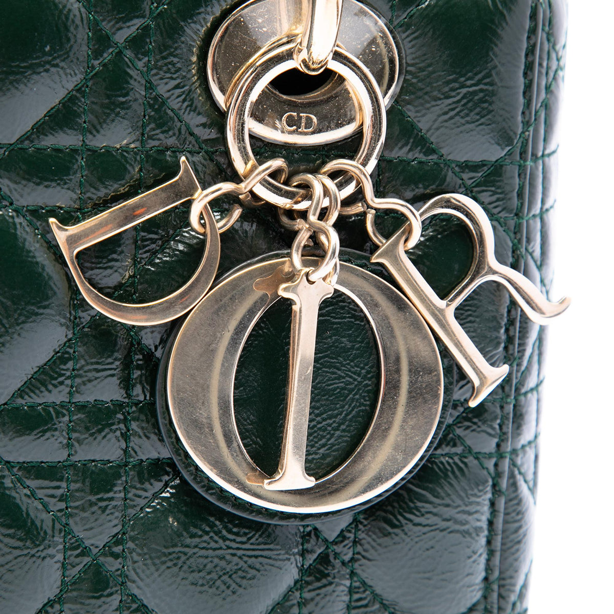 Dior Small Crinkled Patent Cannage Lady Dior