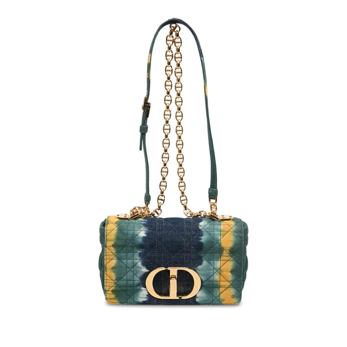 Dior Small Denim Cannage Tie Dye Caro Bag