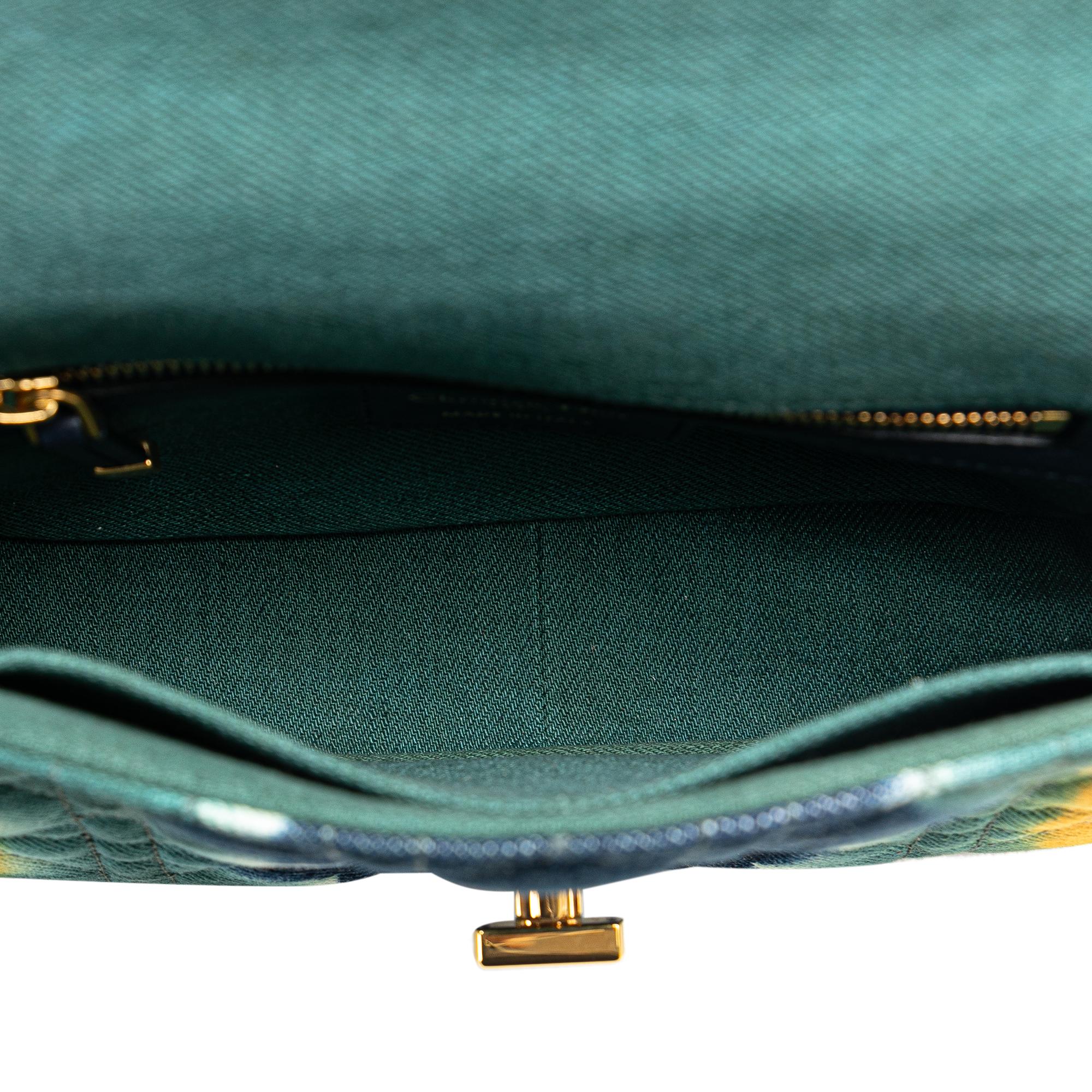 Dior Small Denim Tie-Dye Cannage Caro Bag
