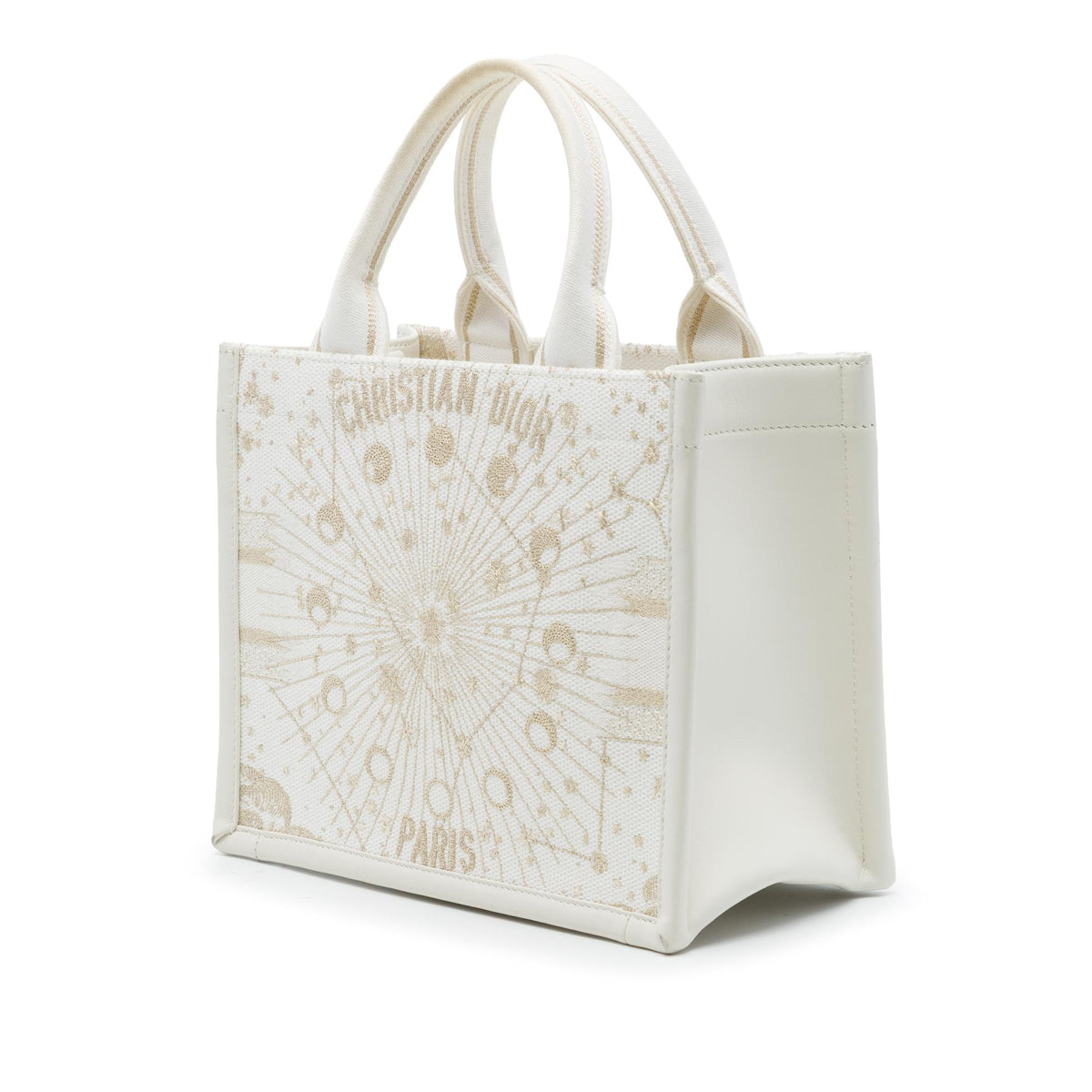 Dior Small Embroidered Canvas Gold Star Book Tote