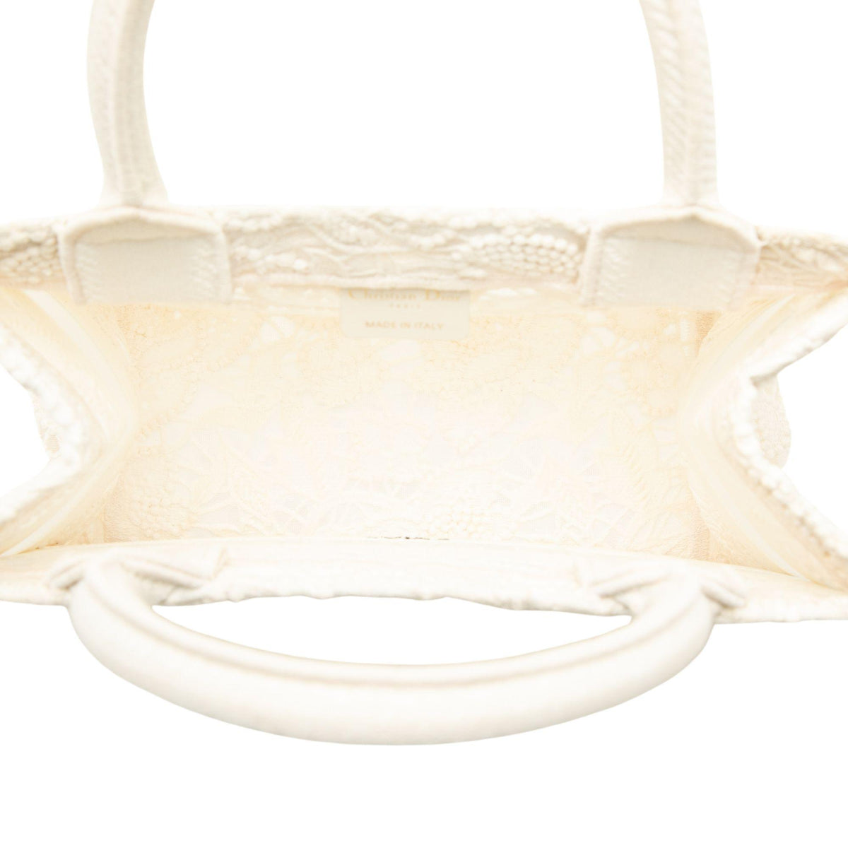 Dior Small Embroidered Mesh Macrame Book Tote