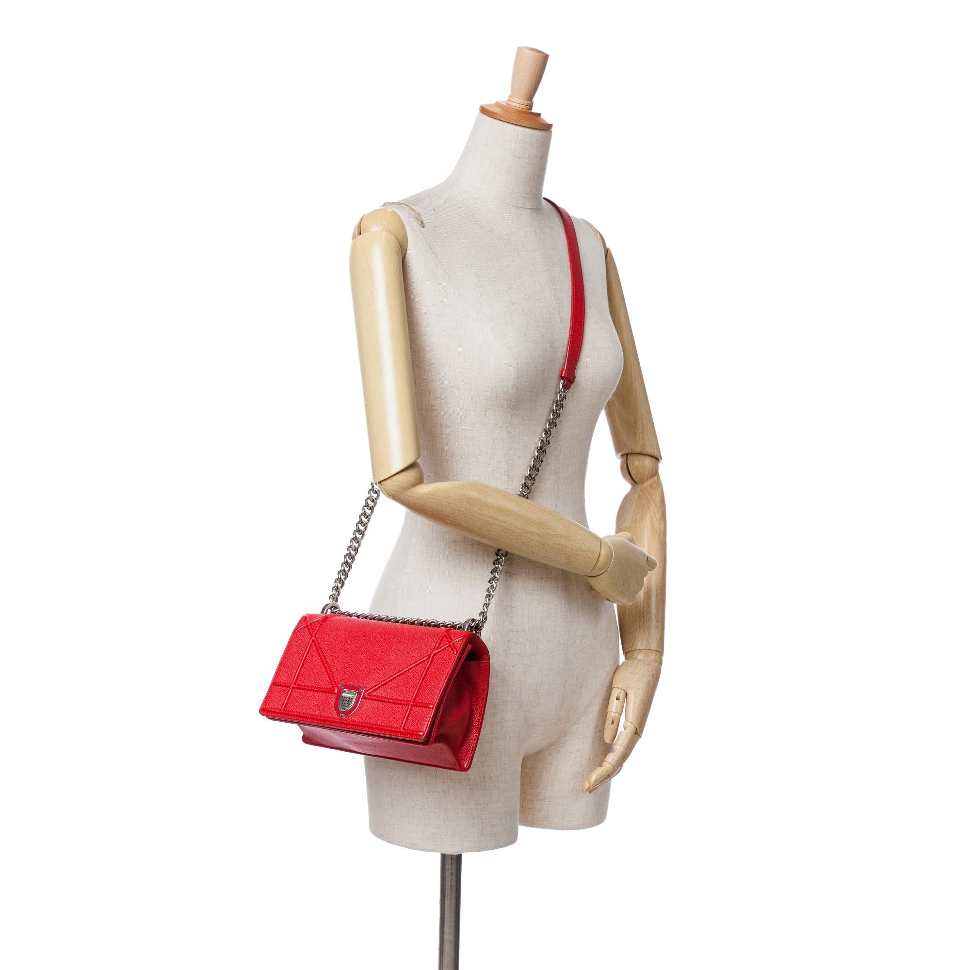 Dior Small Grained Leather Diorama Flap