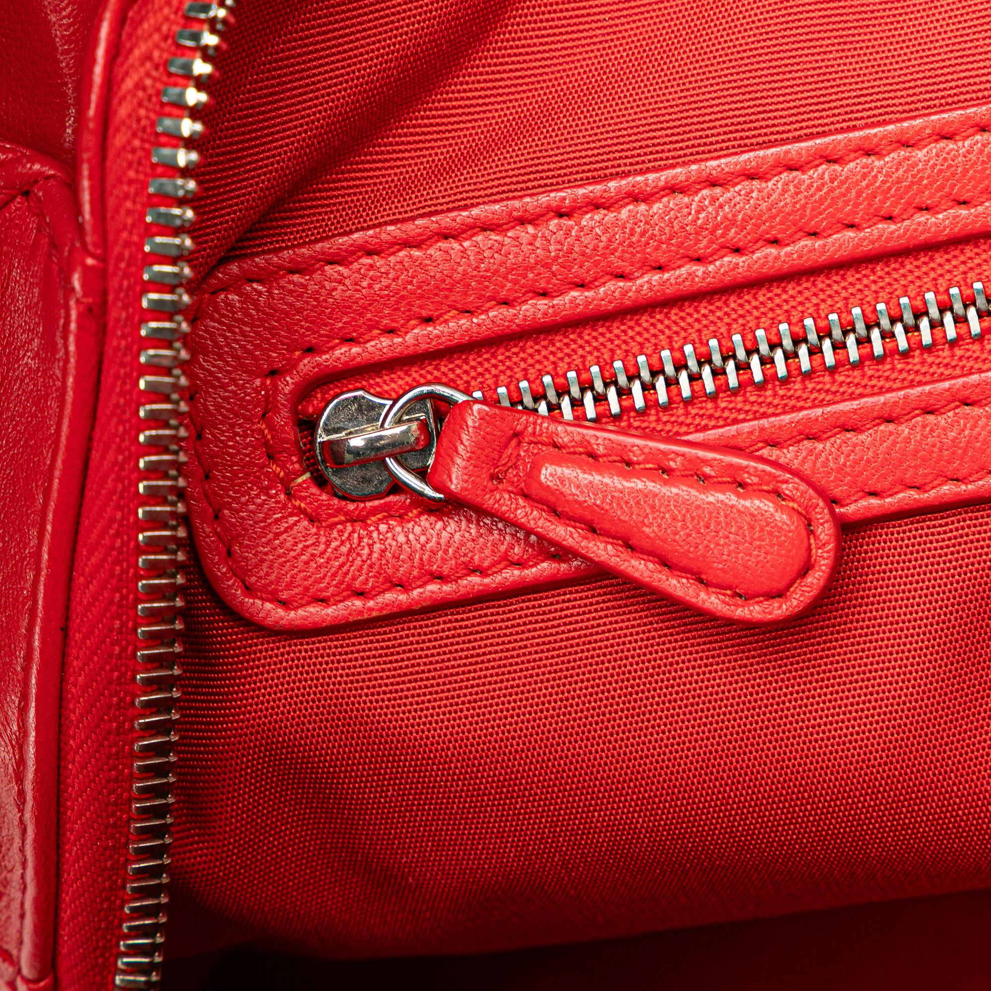 Dior Small Lambskin Cannage Soft Zip Shopping Tote (SHG-nnBORZ)