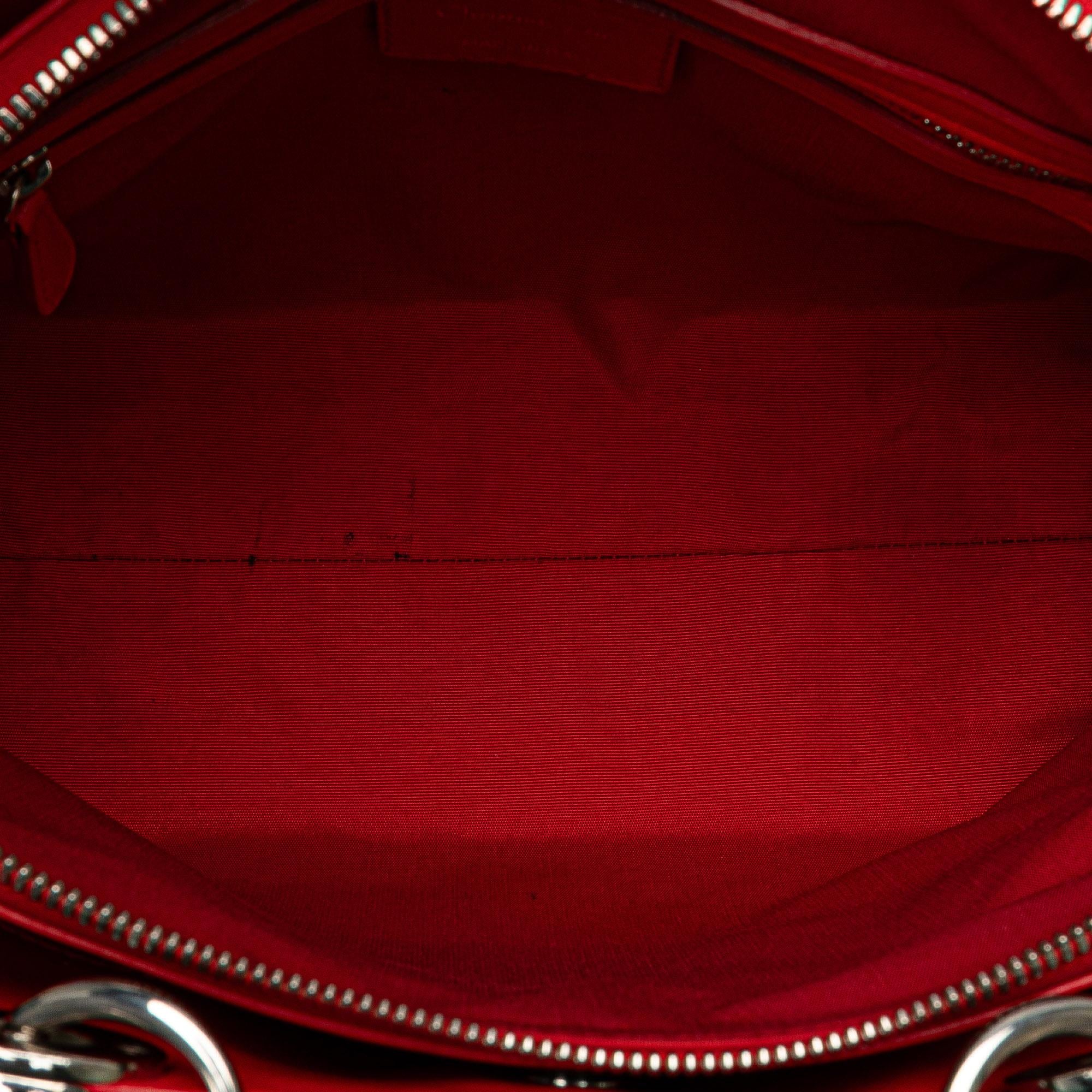 Dior Small Lambskin Cannage Soft Zip Shopping Tote (SHG-nnBORZ)