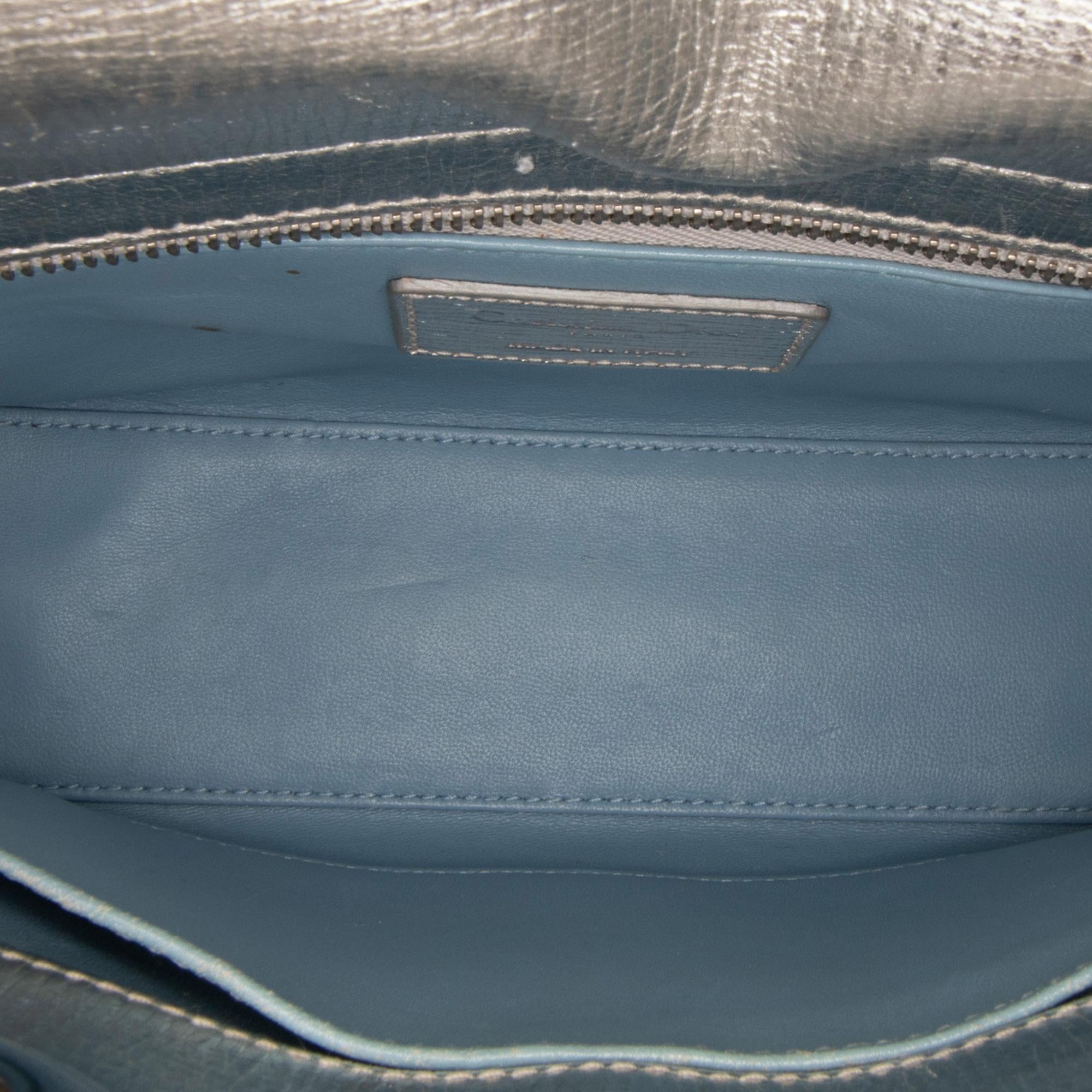 Dior Small Metallic Grained Calfskin Cannage Lucky Badges My Lady Dior (SHG-bWYB1W)