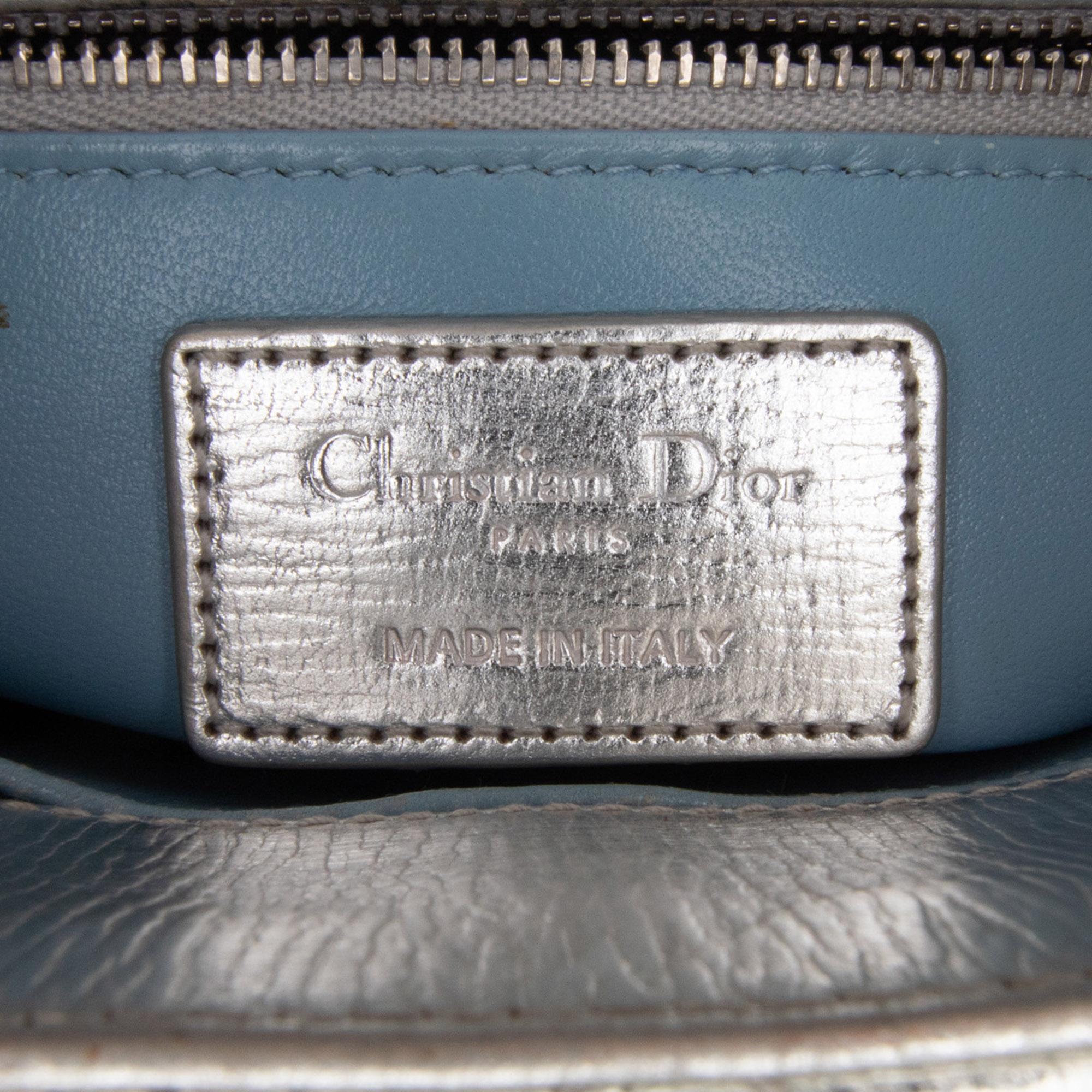 Dior Small Metallic Grained Calfskin Cannage Lucky Badges My Lady Dior (SHG-bWYB1W)