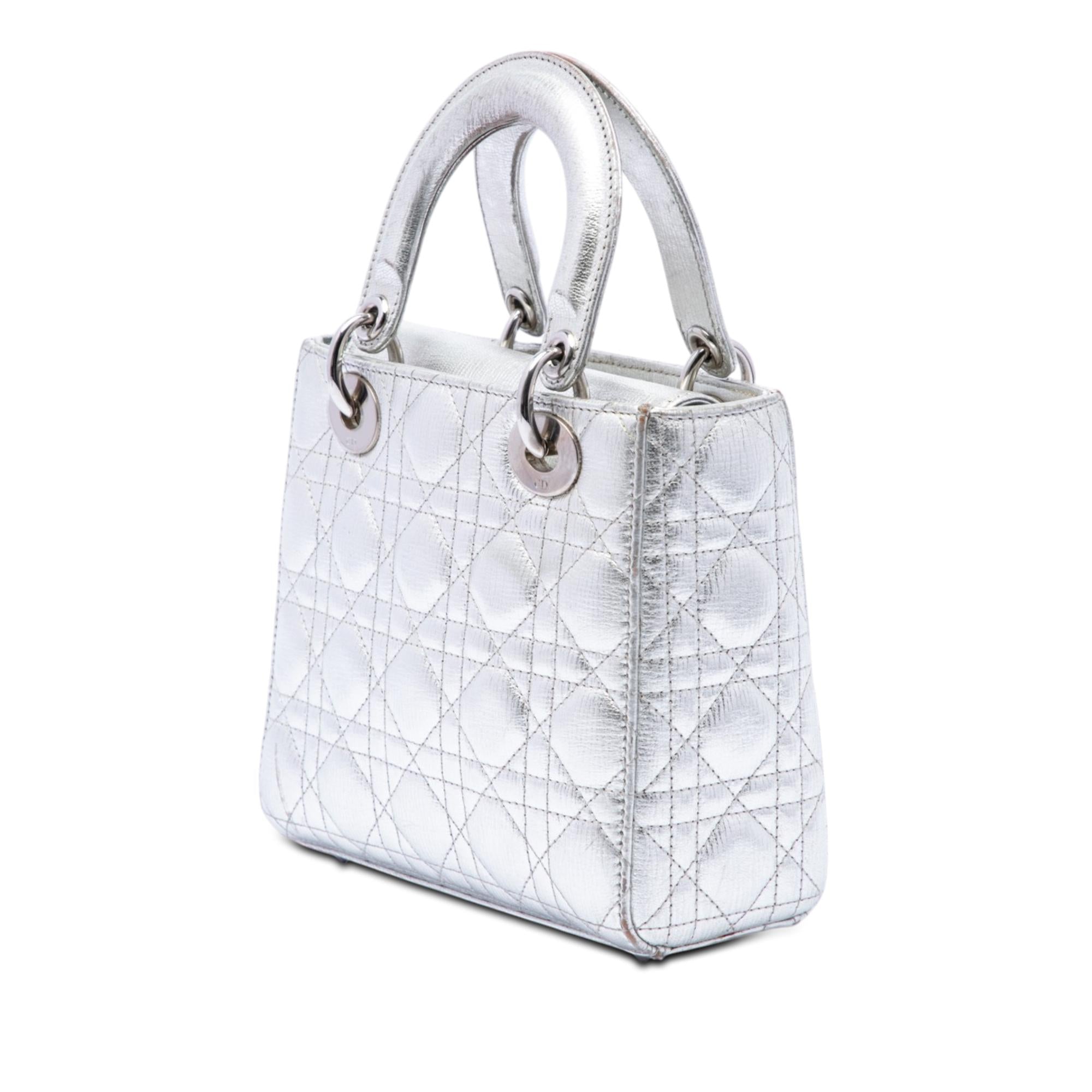 Dior Small Metallic Grained Calfskin Cannage My ABCDior Lady Dior
