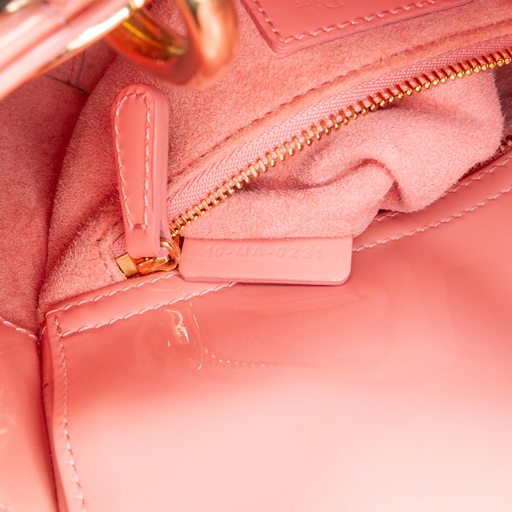 Dior Small Patent Cannage Lady Dior