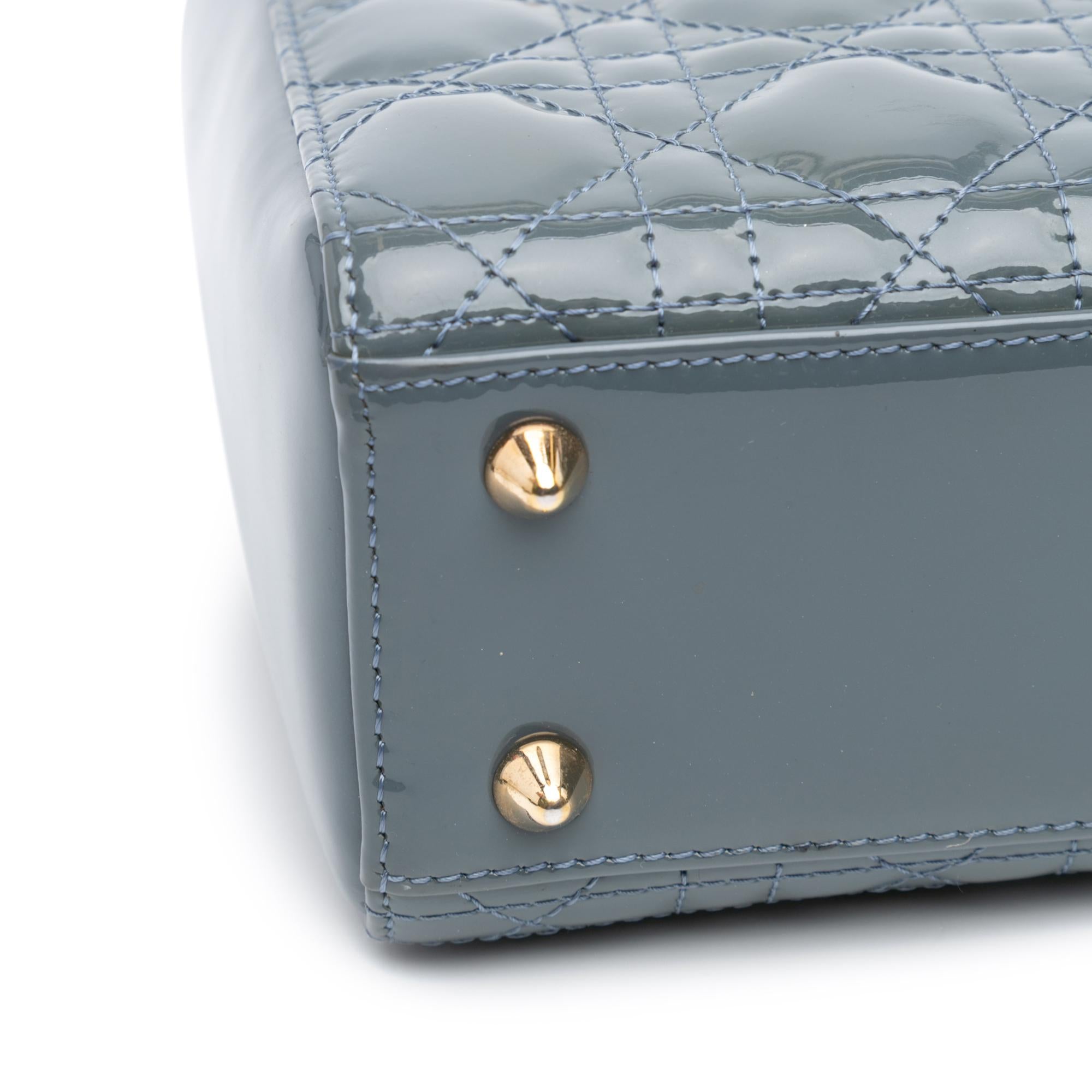 Dior Small Patent Cannage Lady Dior