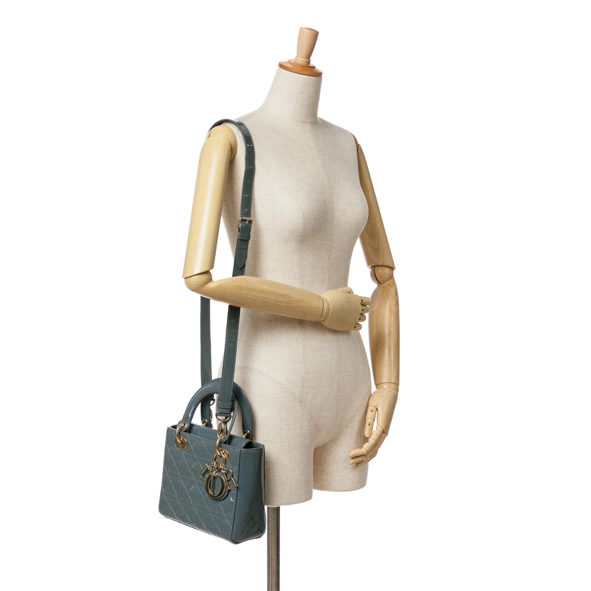Dior Small Patent Cannage Lady Dior