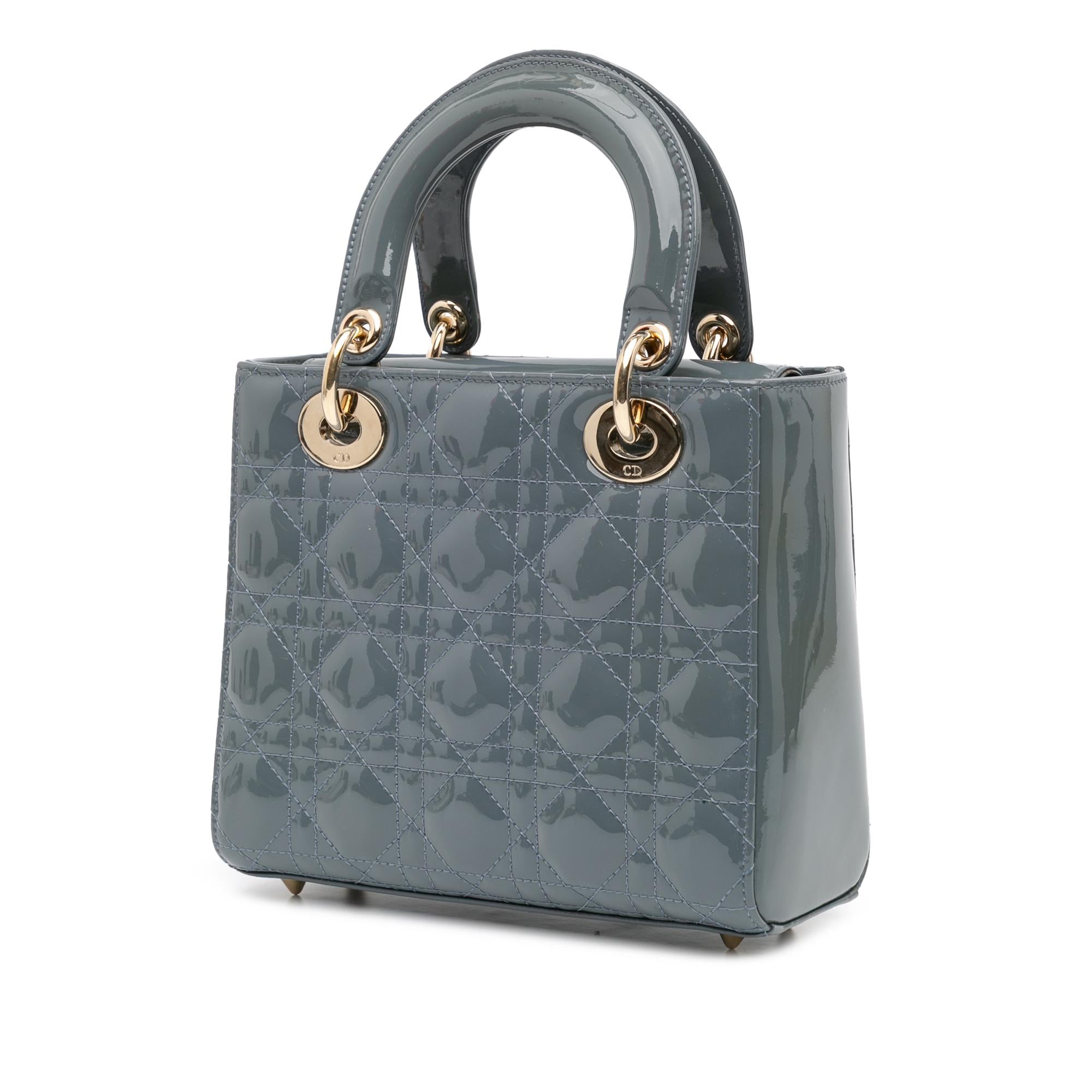 Dior Small Patent Cannage Lady Dior