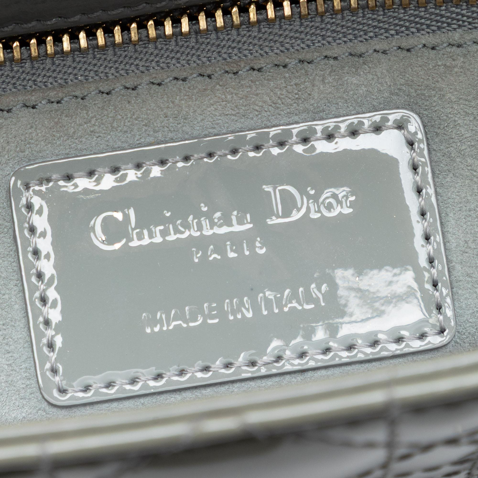Dior Small Patent Cannage Lady Dior