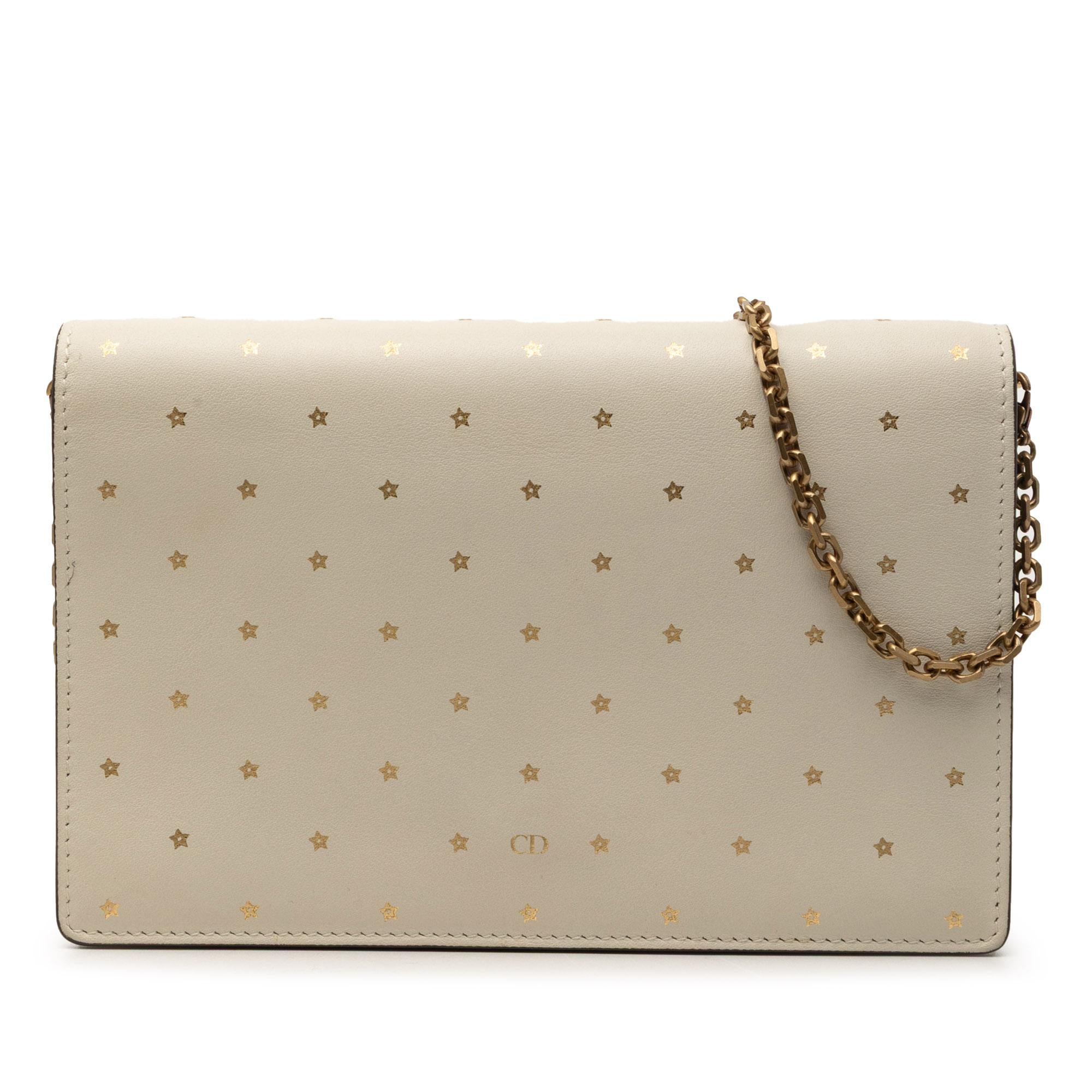 Dior Stars Printed Calfskin Wallet on Chain