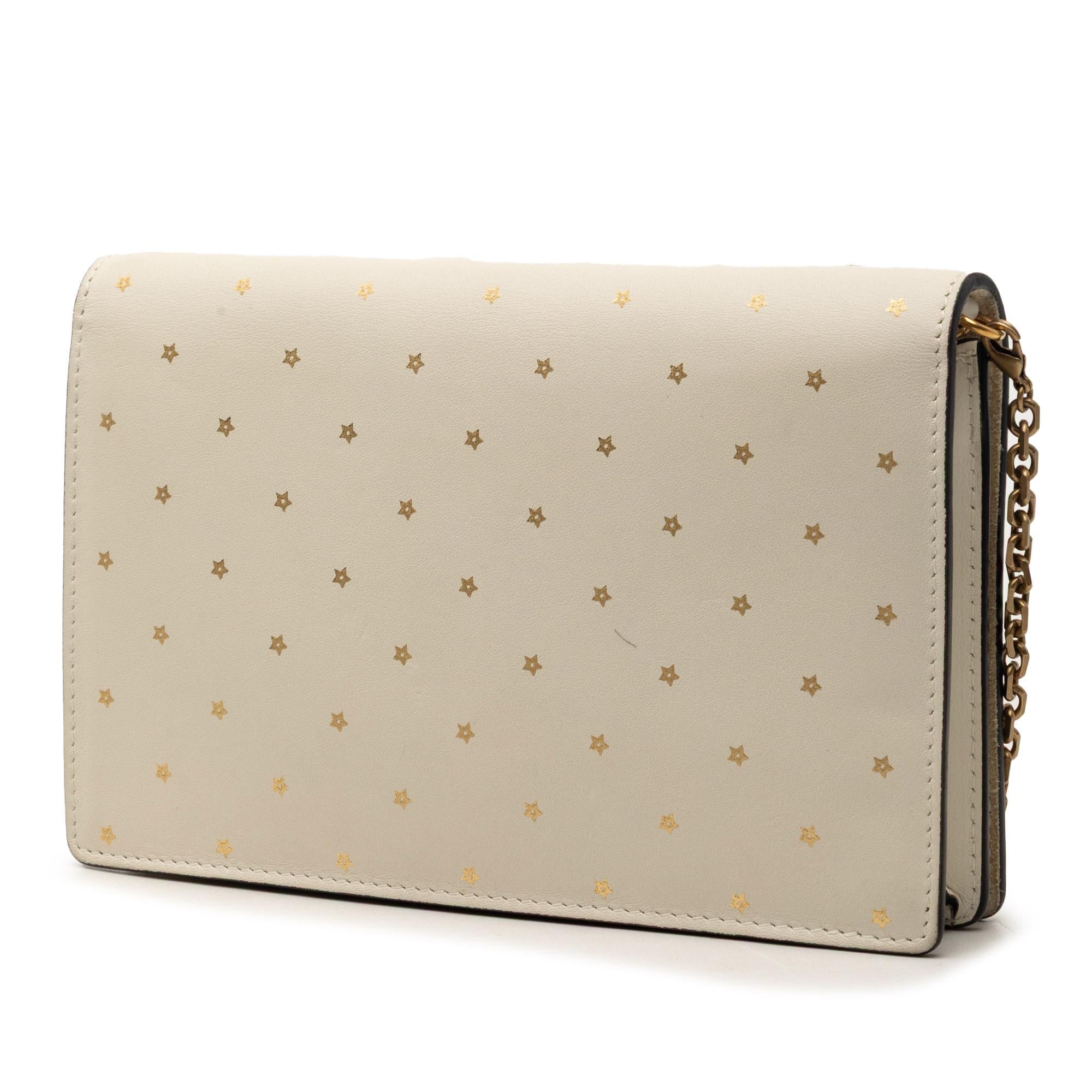 Dior Stars Printed Calfskin Wallet on Chain