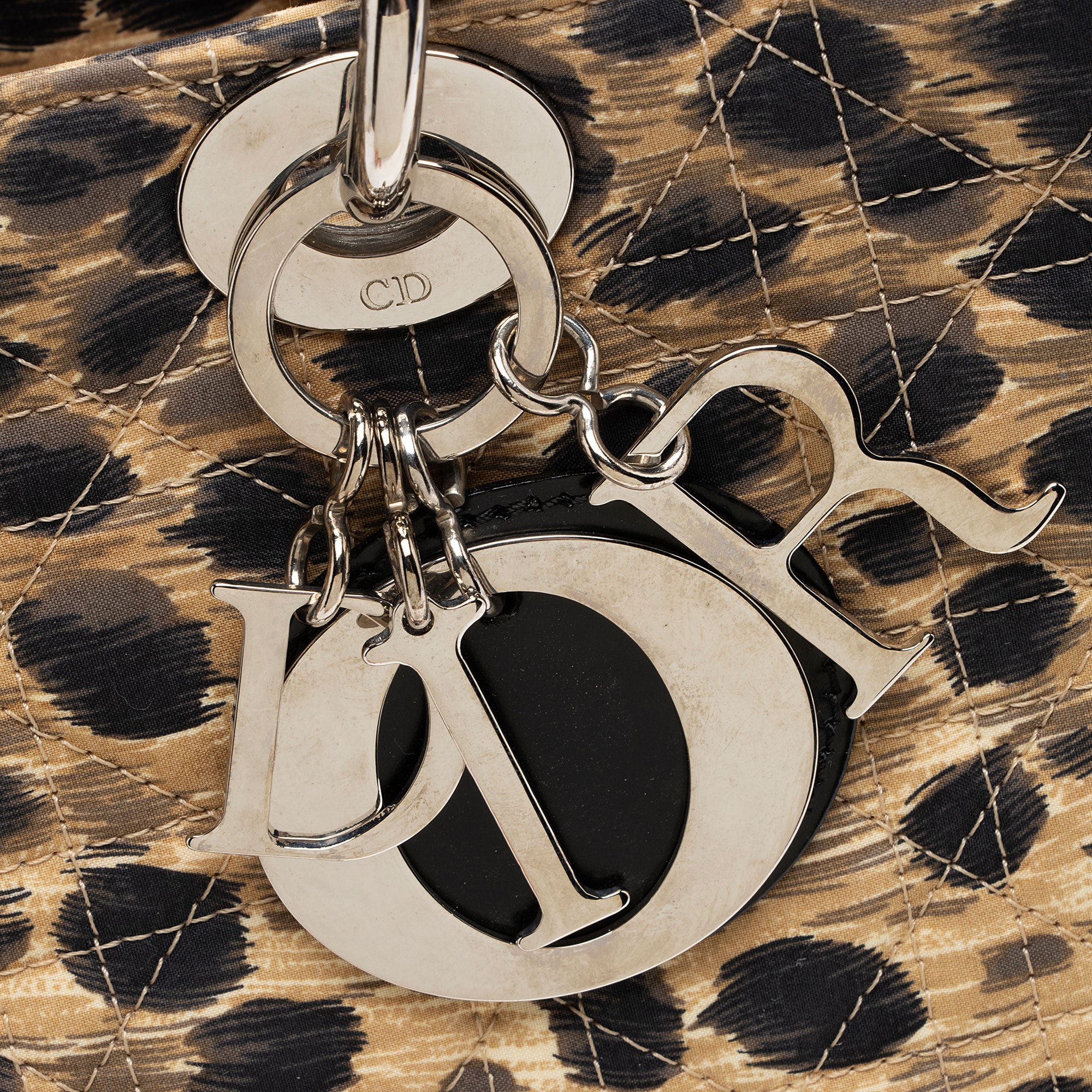 Dior Vintage Canvas Leopard Lady Dior Large Tote (SHF-ec5zqj)