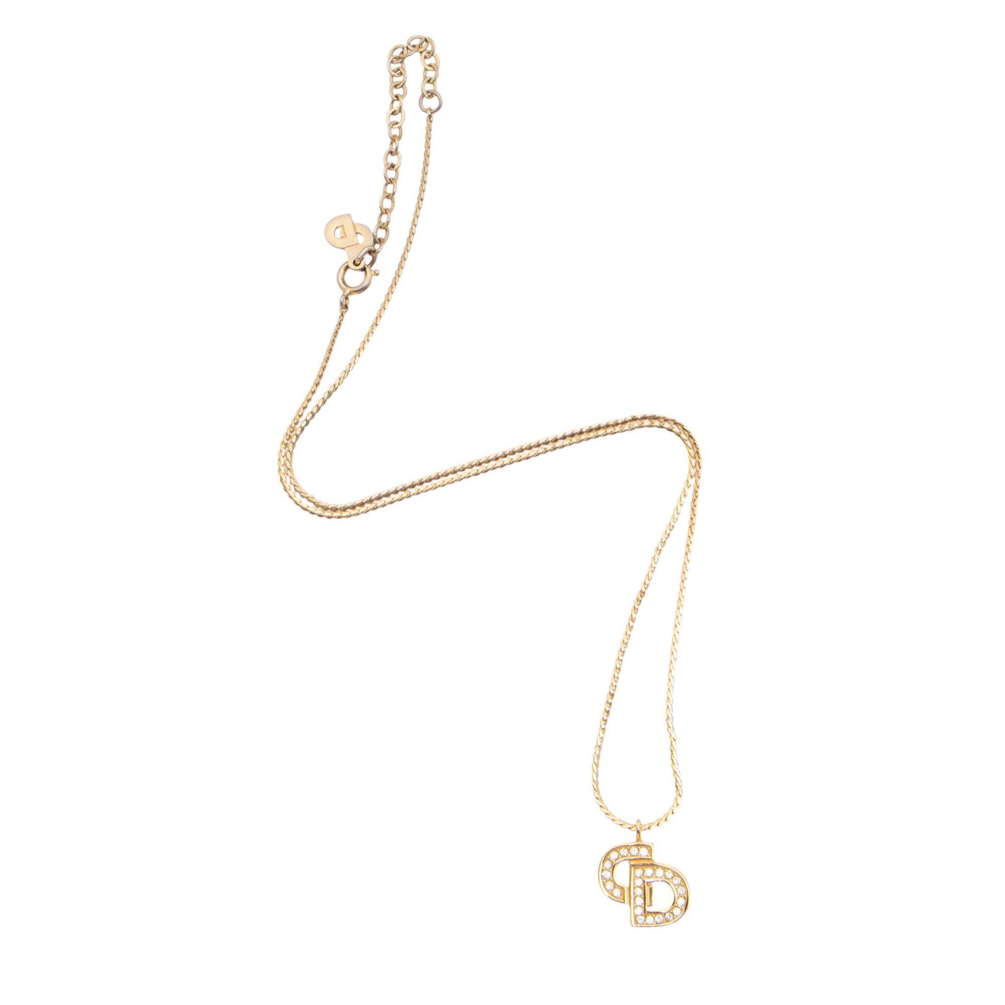 Dior Vintage Crystal CD Necklace