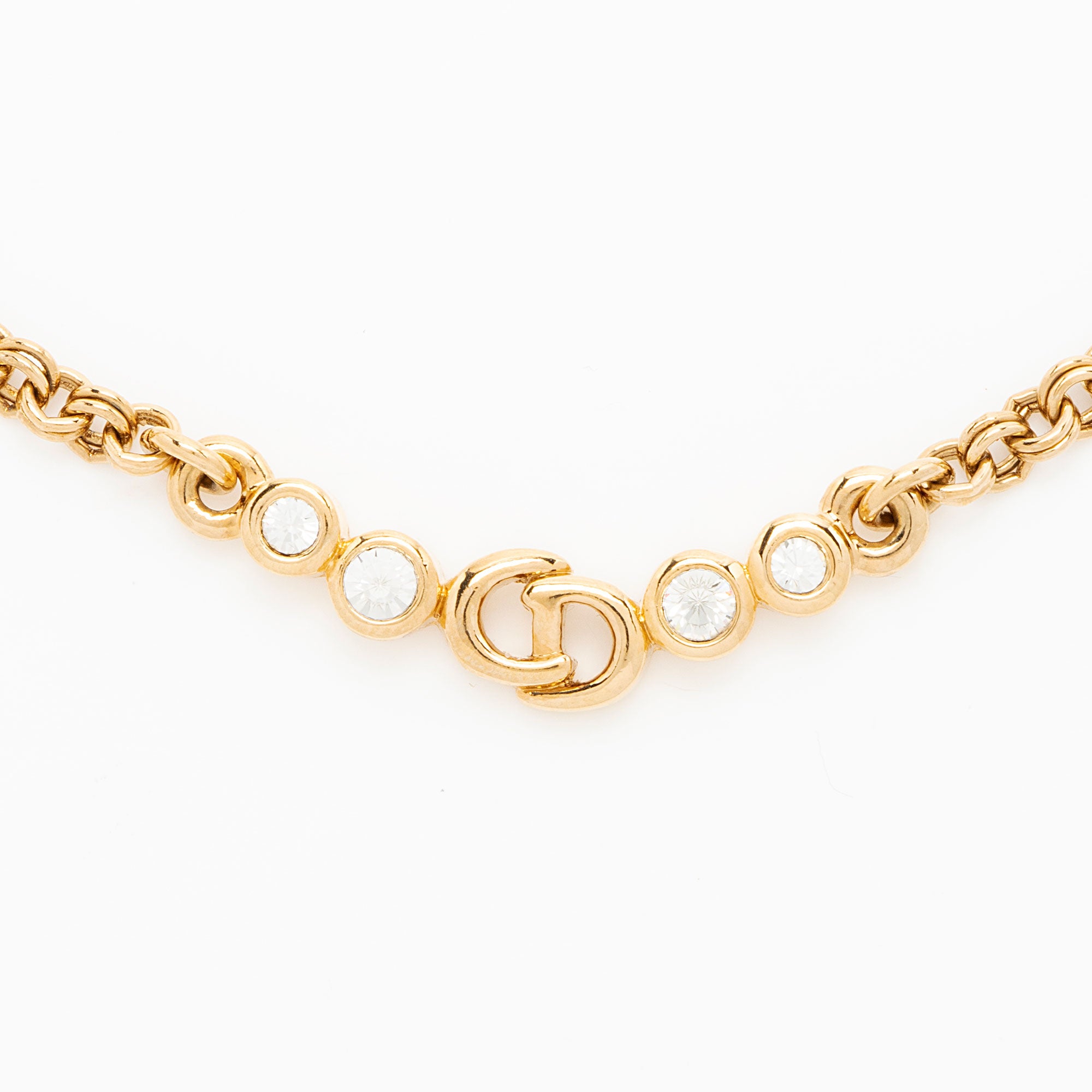 Dior Vintage Crystal CD Necklace