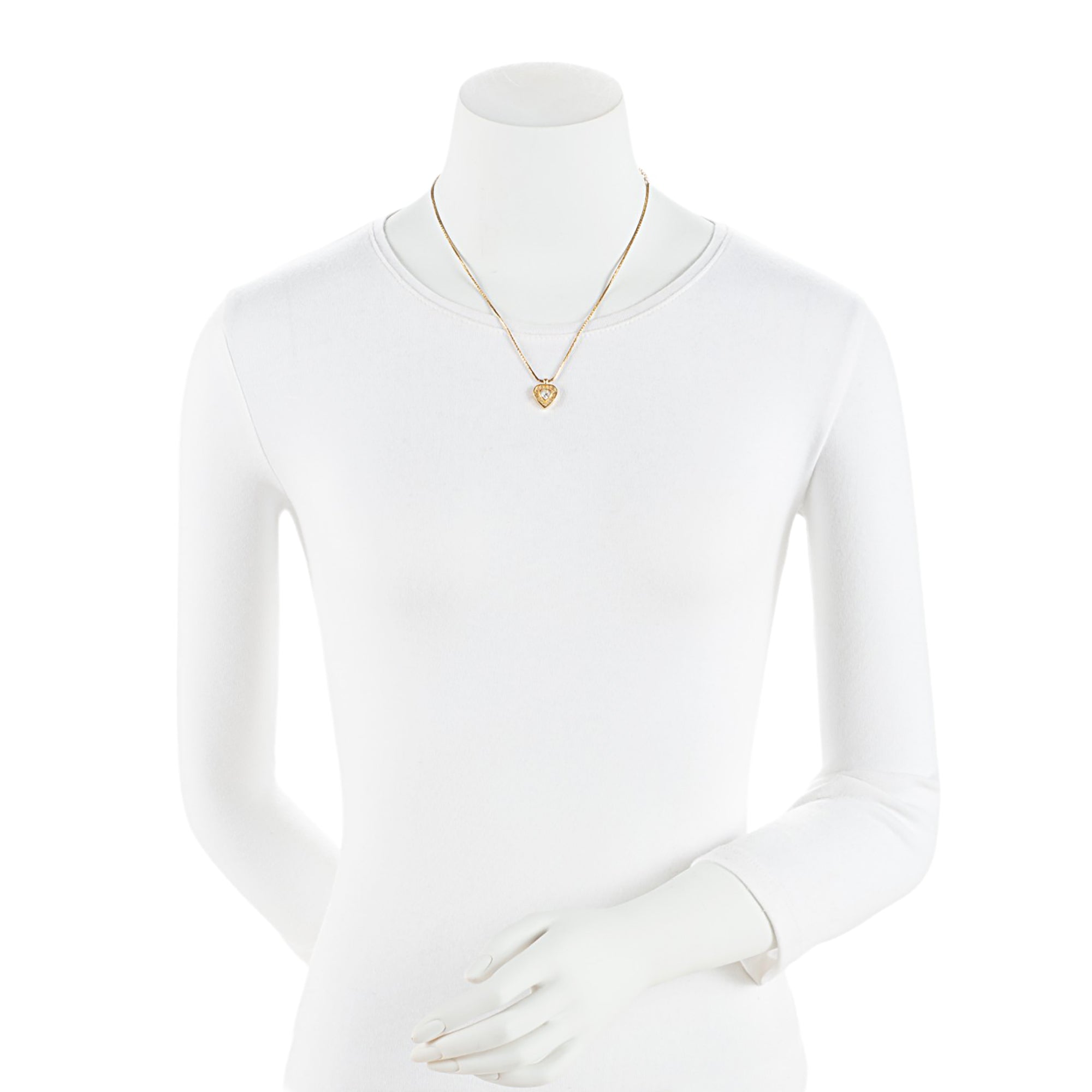 Dior Vintage Crystal Heart Necklace