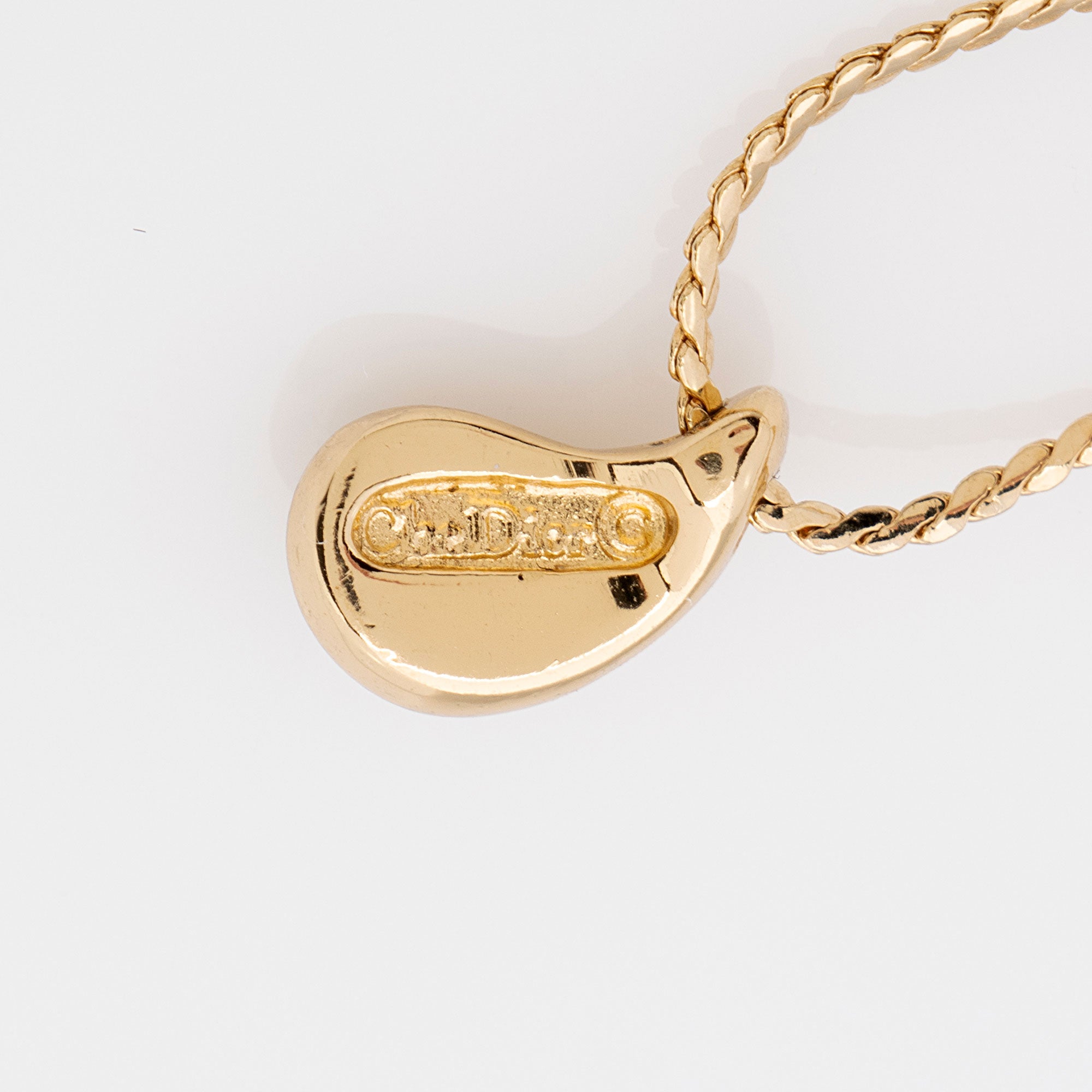 Dior Vintage Crystal Teardrop Necklace