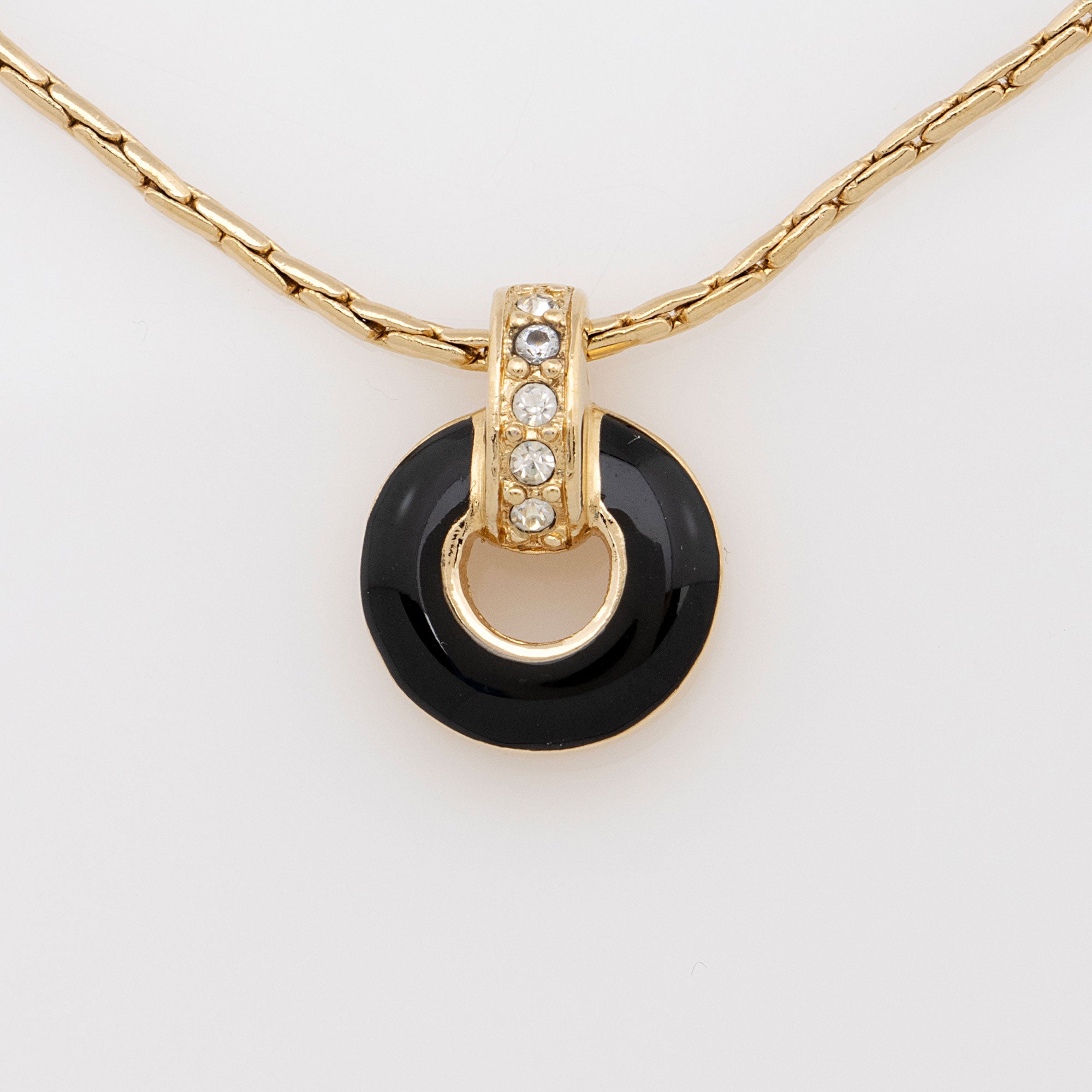 Dior Vintage Enamel Crystal Necklace