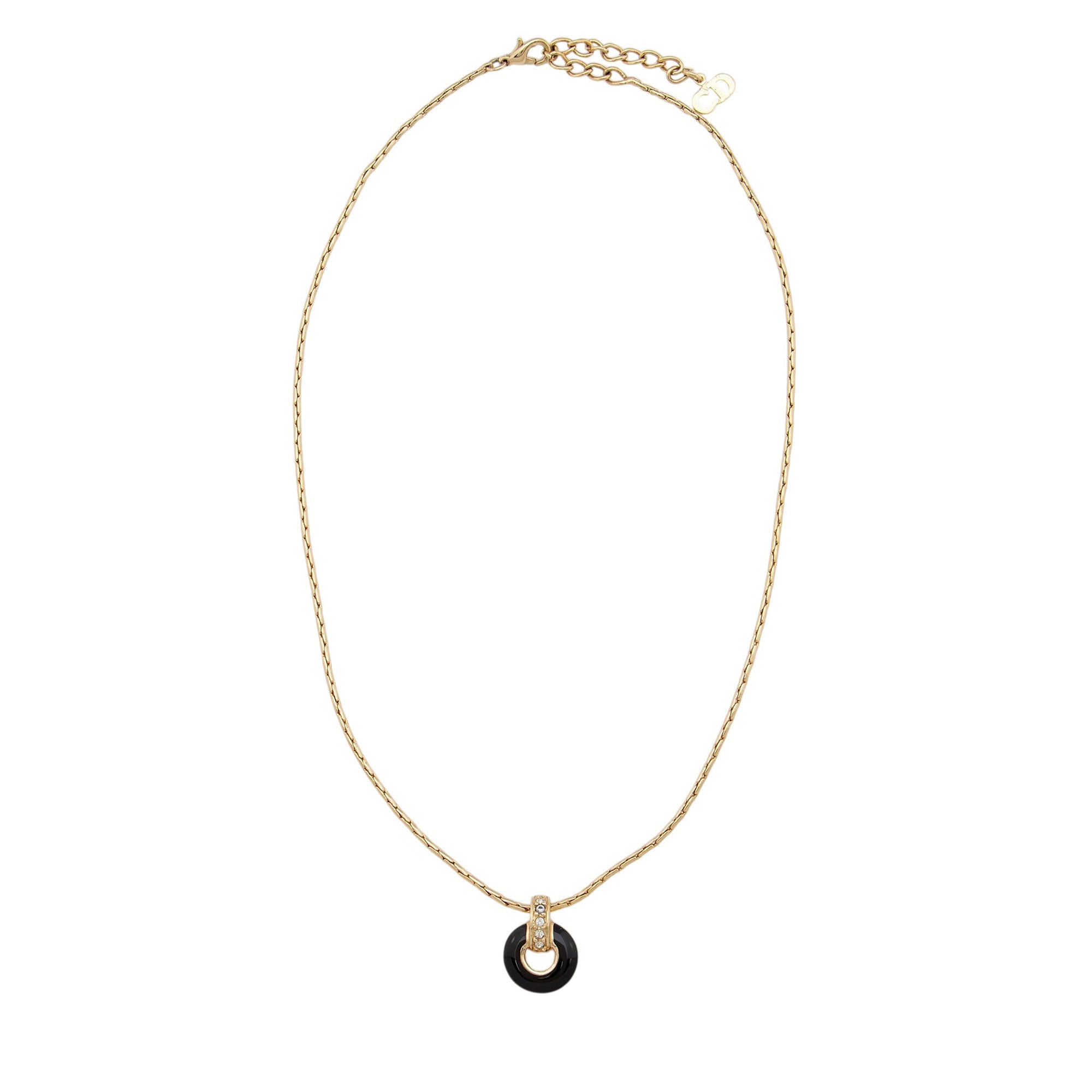 Dior Vintage Enamel Crystal Necklace