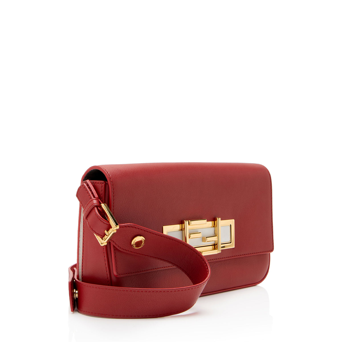 Fendi Calfskin 3Baguette Shoulder Bag