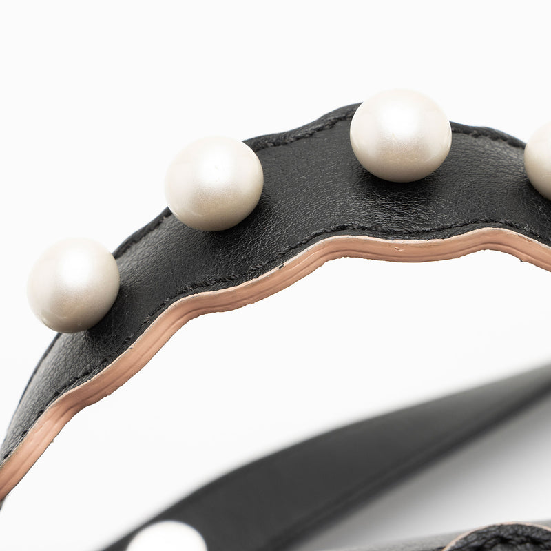 Fendi Calfskin Faux Pearl Embellished By The Way Medium Satchel (SHF-r853Zx)