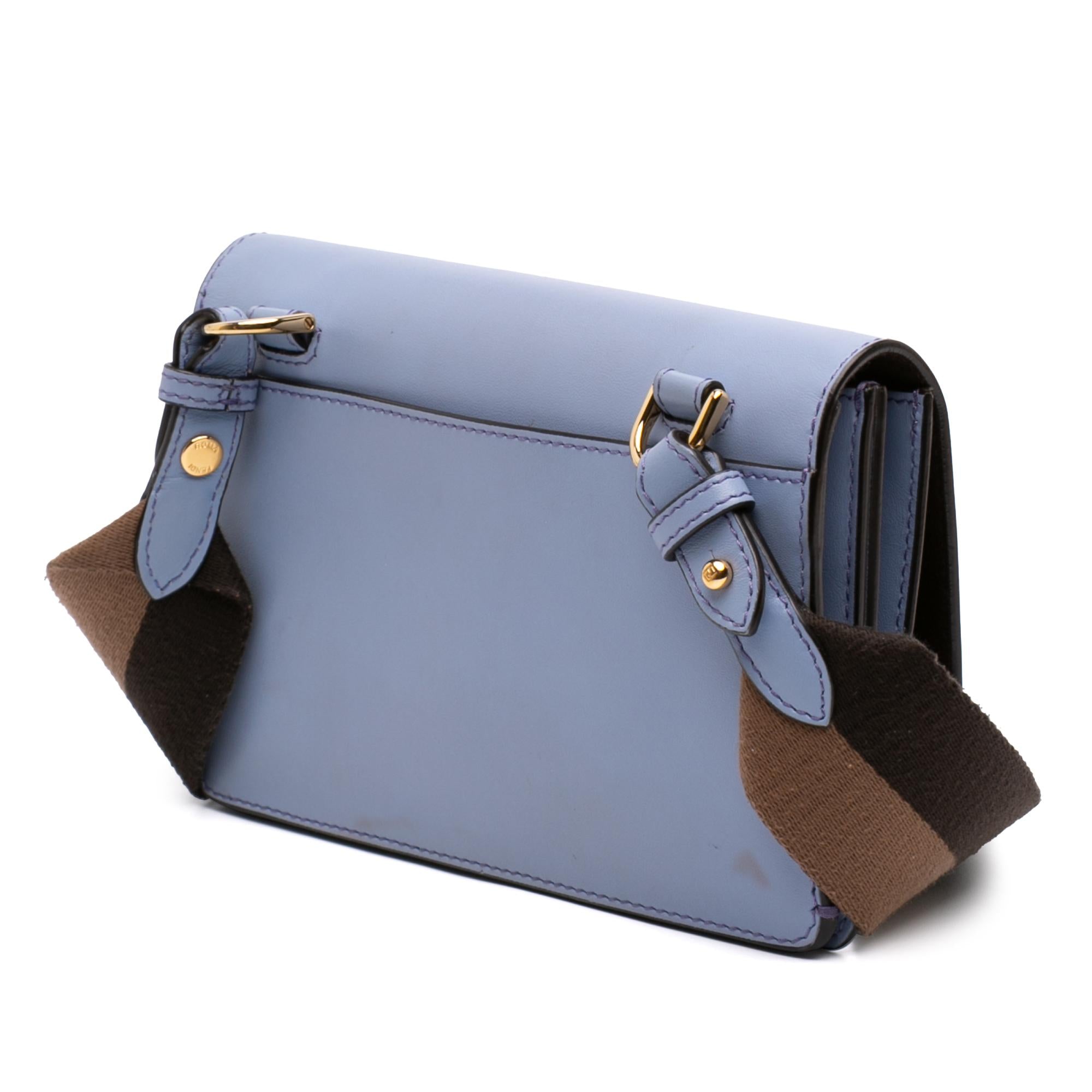 Fendi Calfskin Flat Baguette Crossbody