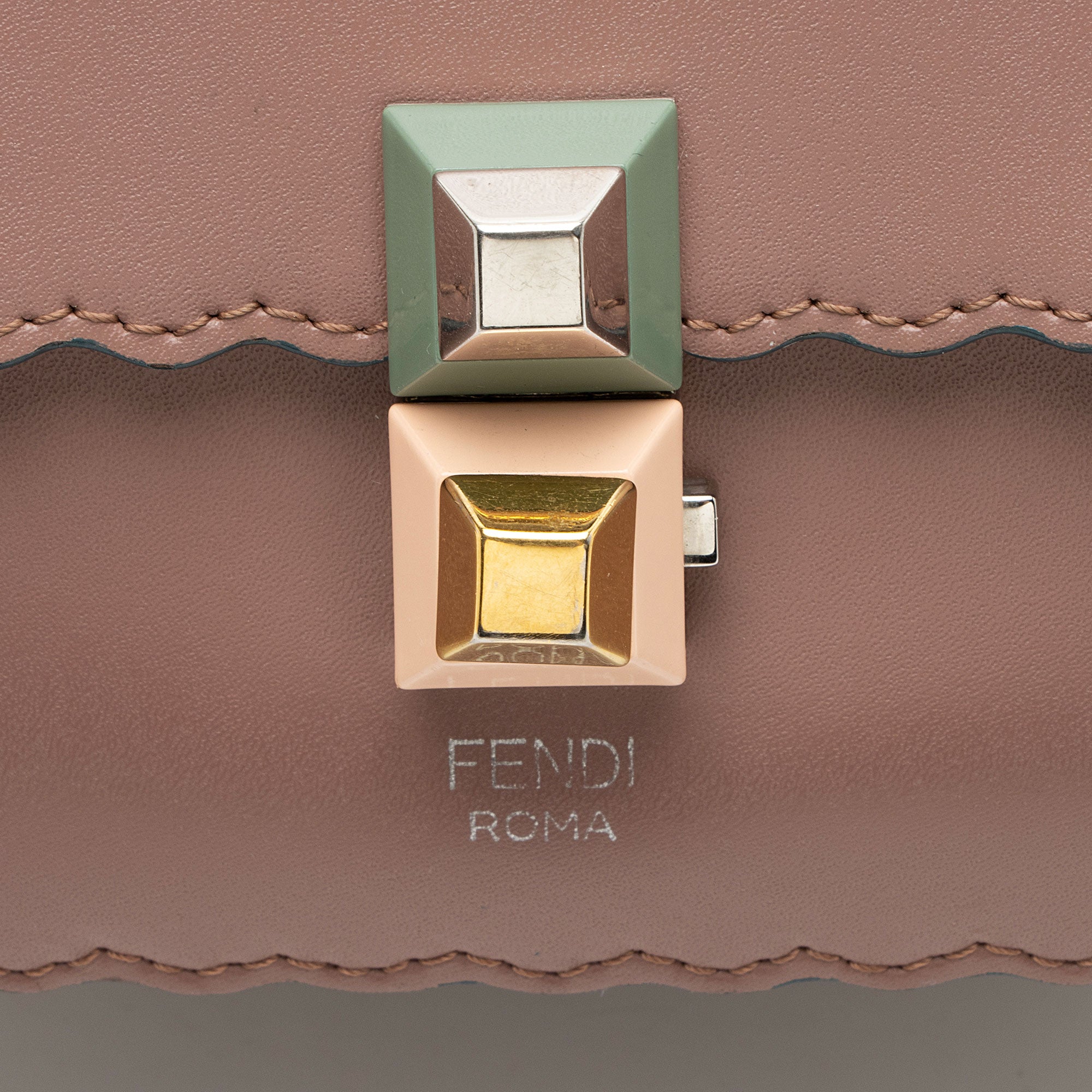 Fendi Calfskin Kan I Mini Shoulder Bag