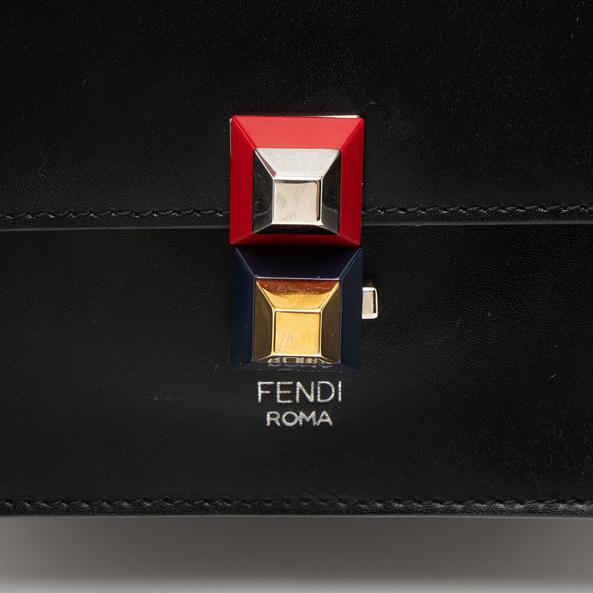 Fendi Calfskin Kan I Small Shoulder Bag