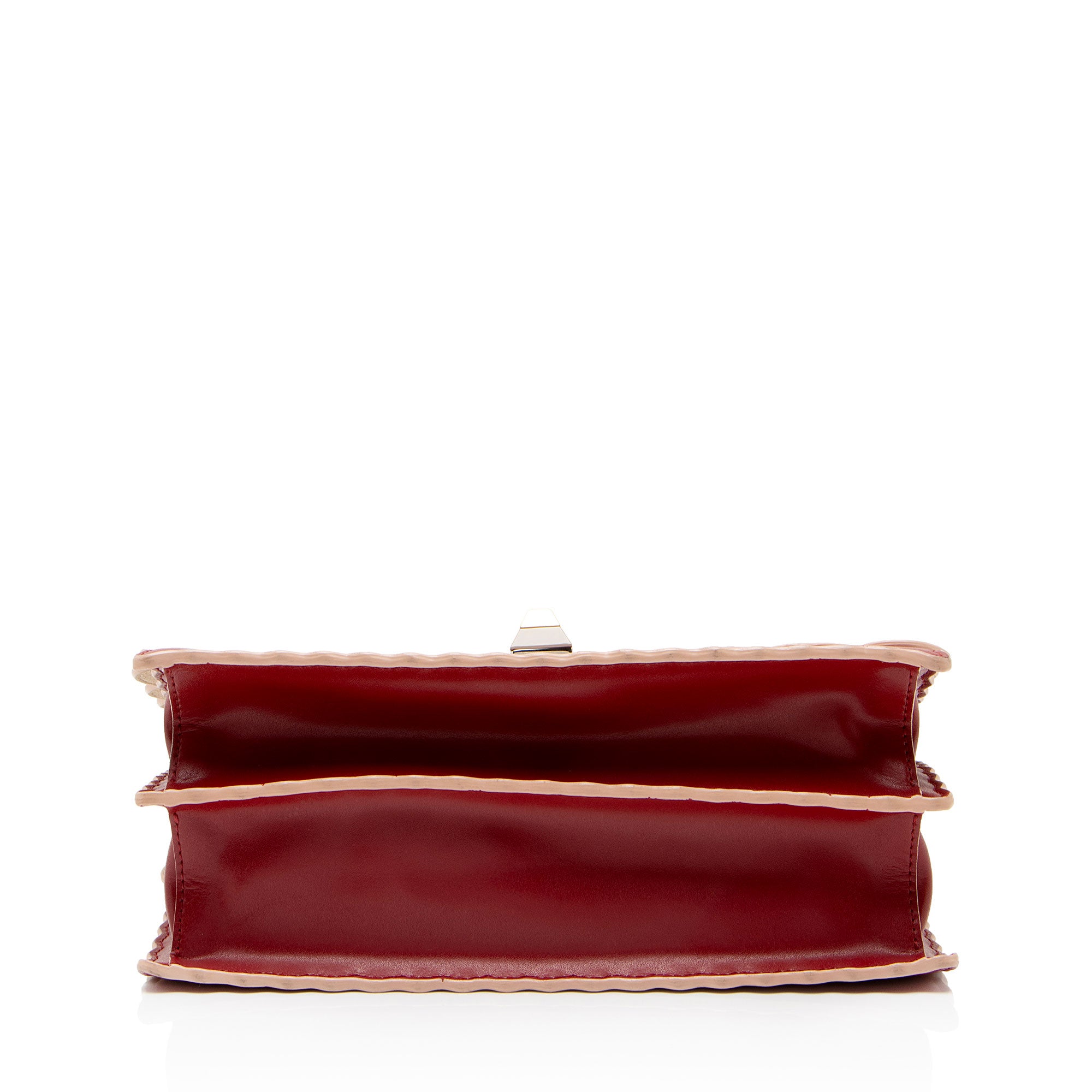 Fendi Calfskin Studded Kan I Medium Shoulder Bag