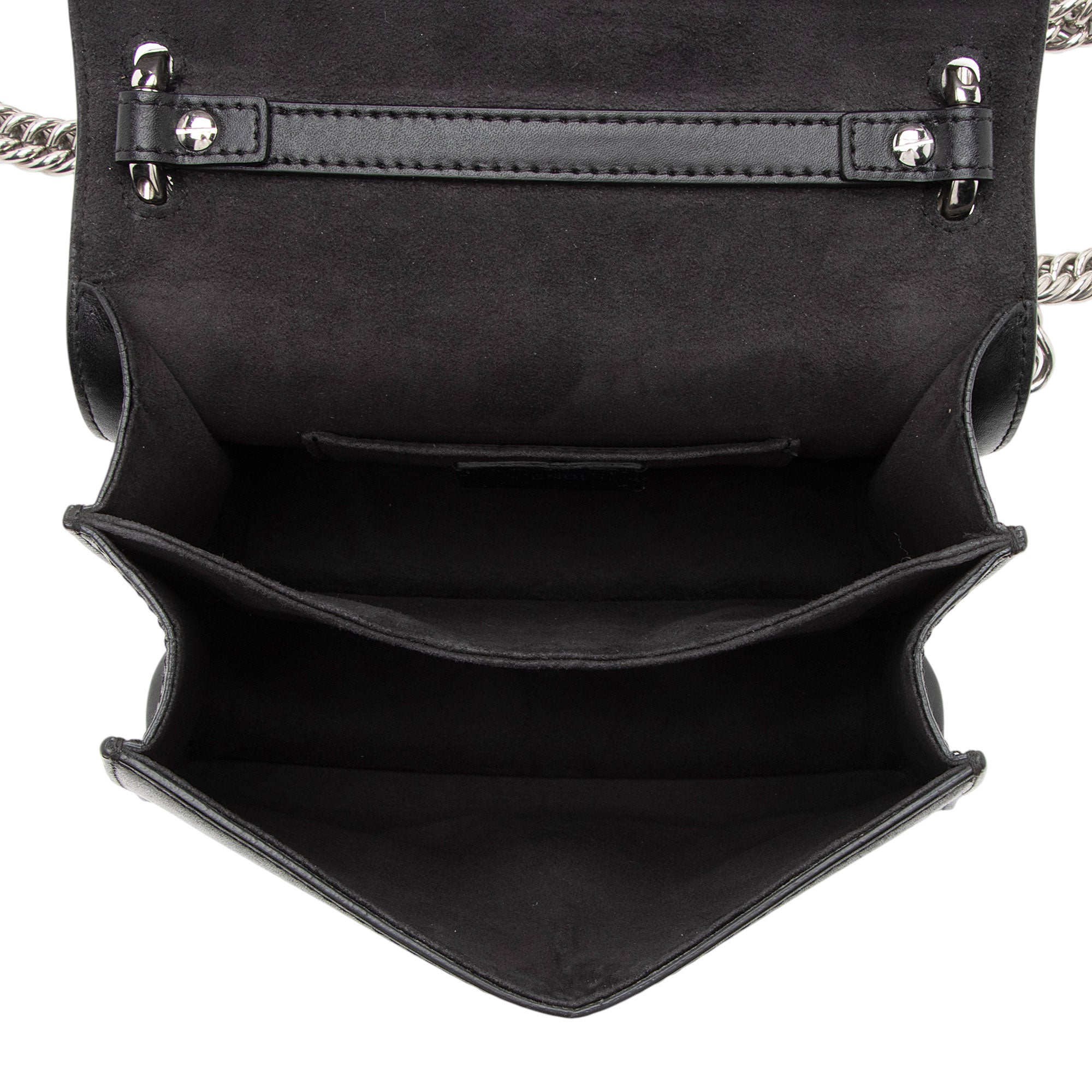 Fendi Calfskin Studded Kan I Small Shoulder Bag