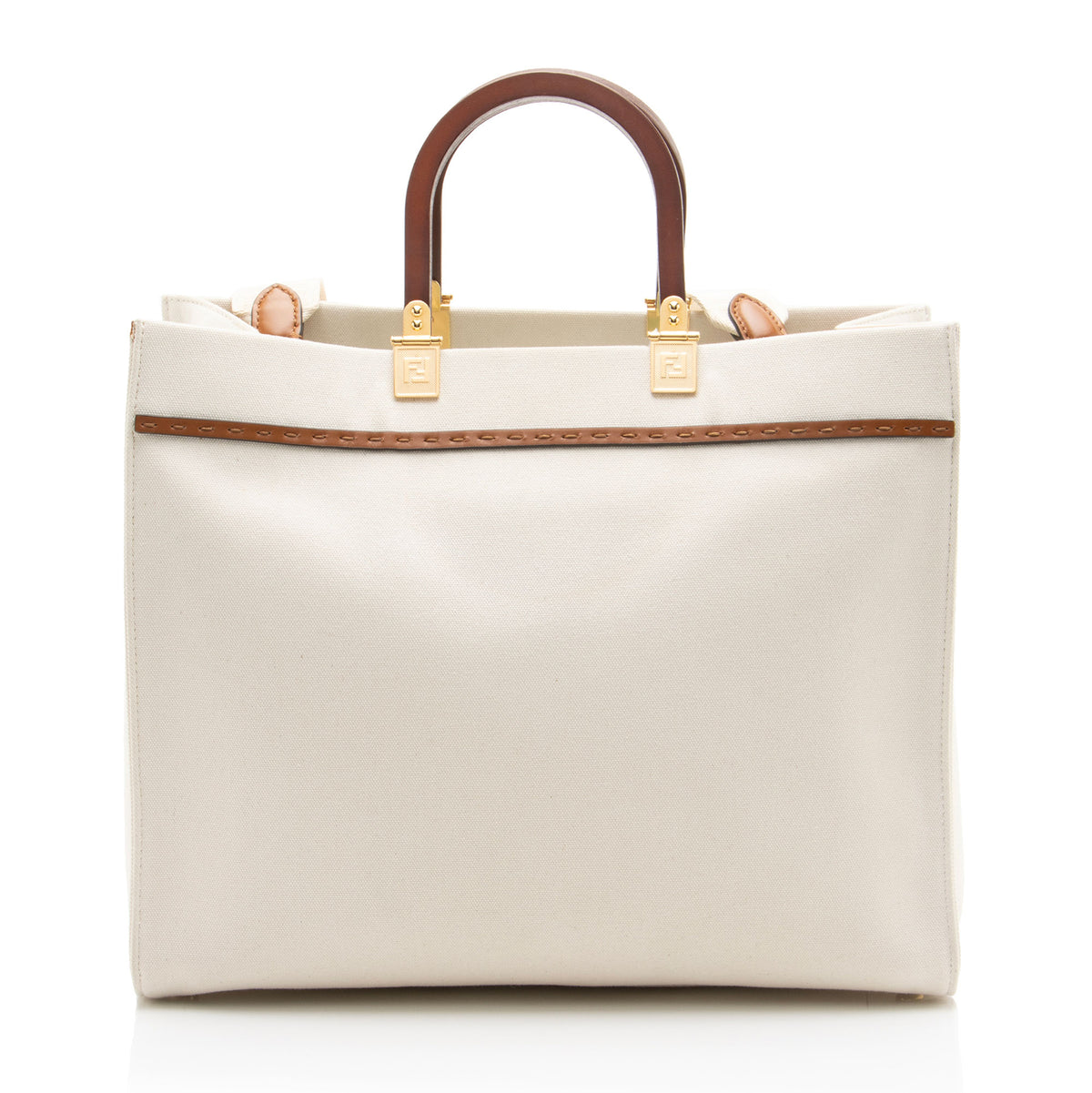 Fendi Canvas Sunshine Medium Shopper Tote