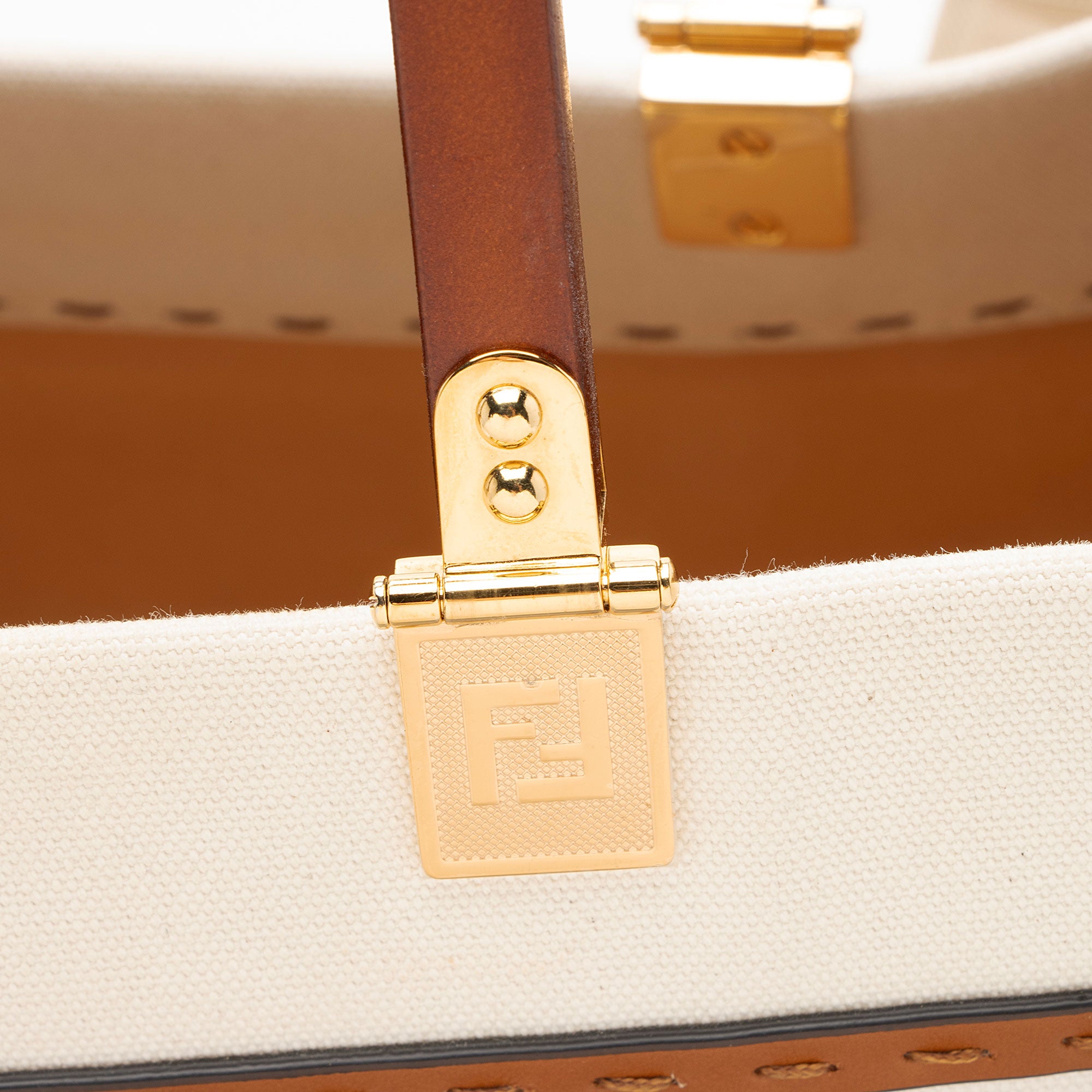 Fendi Canvas Sunshine Medium Shopper Tote