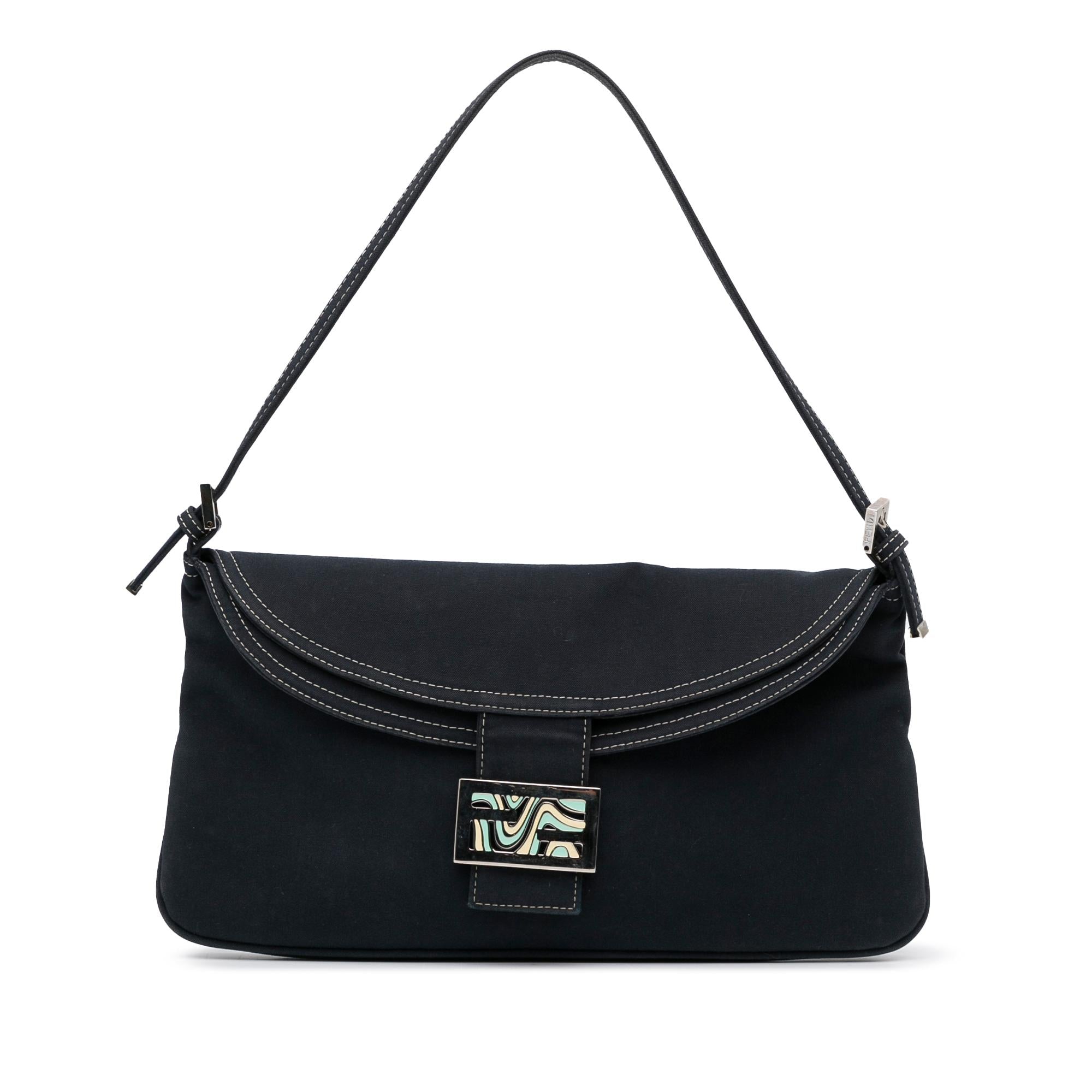 Fendi Denim Double Flap Baguette (SHG-j7tZH1)