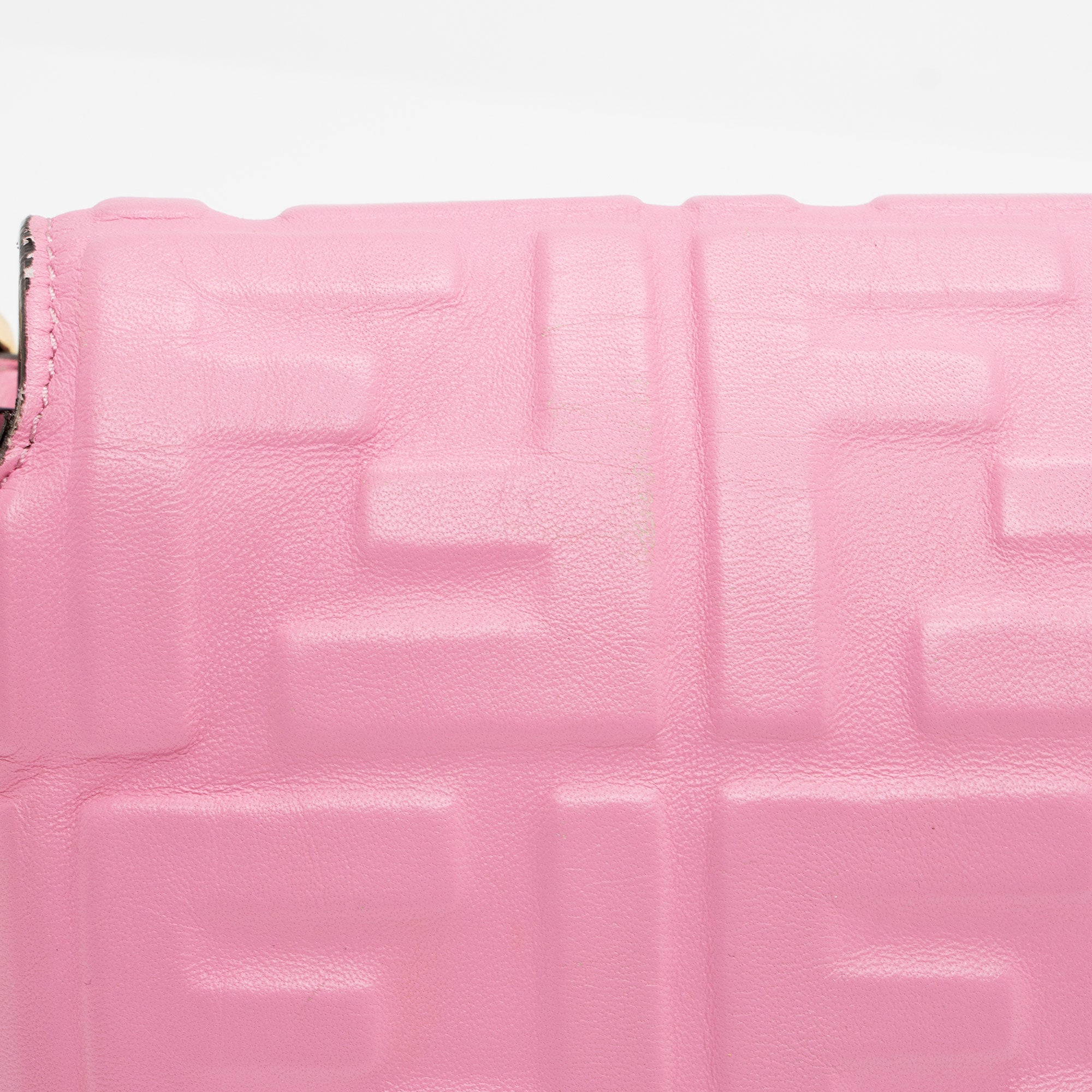 Fendi Embossed Leather FF 1974 Baguette Shoulder Bag (SHF-nc63Ja)