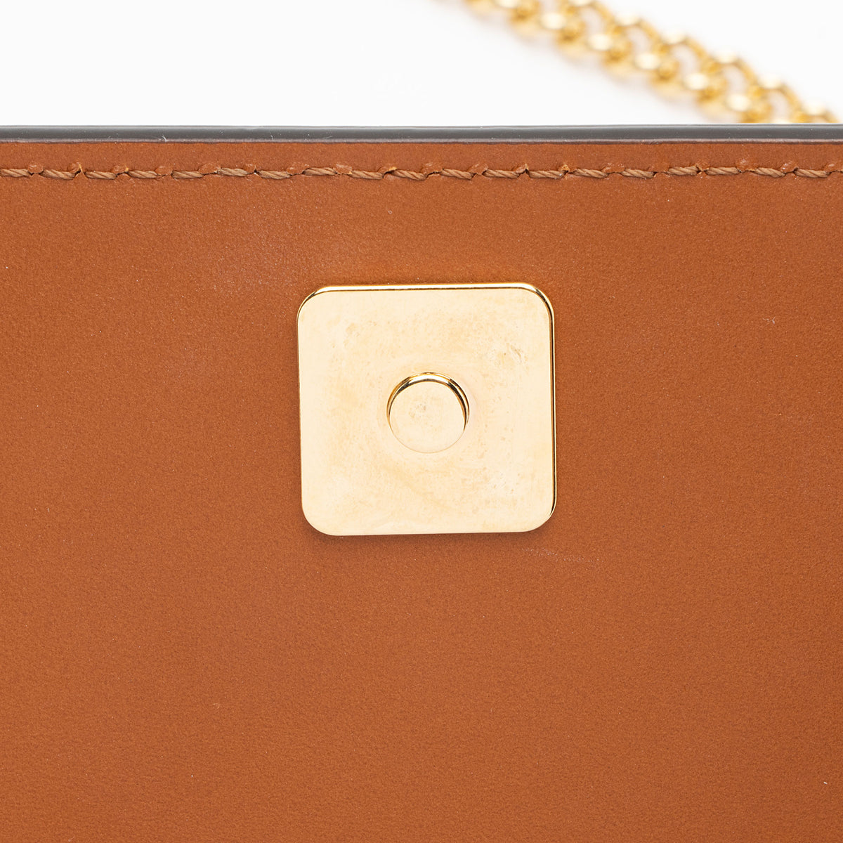 Fendi Embossed Vitello King Logo Wallet on Chain