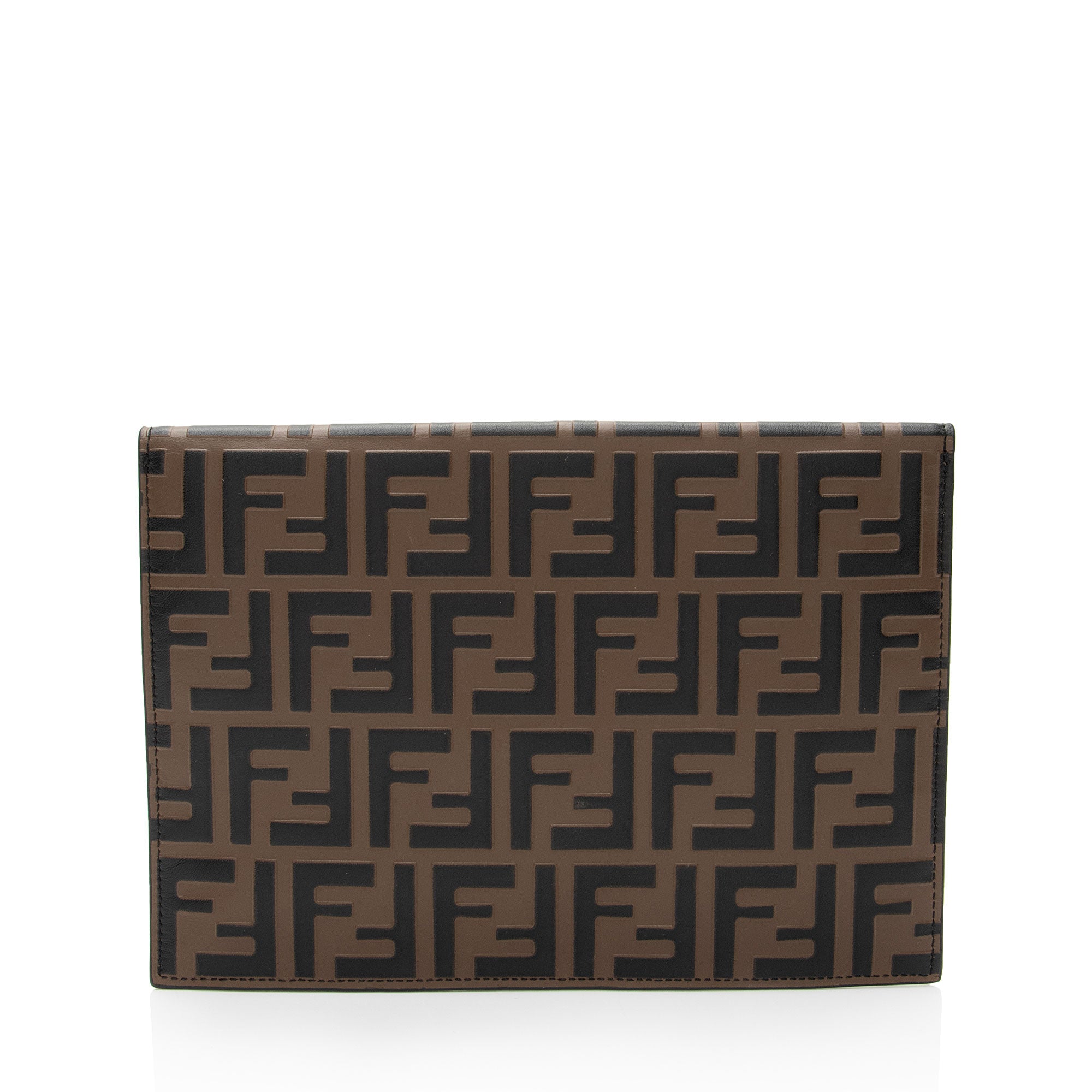 Fendi FF Embossed Calfskin 1974 Envelope Pouch (SHF-qYNeEa)