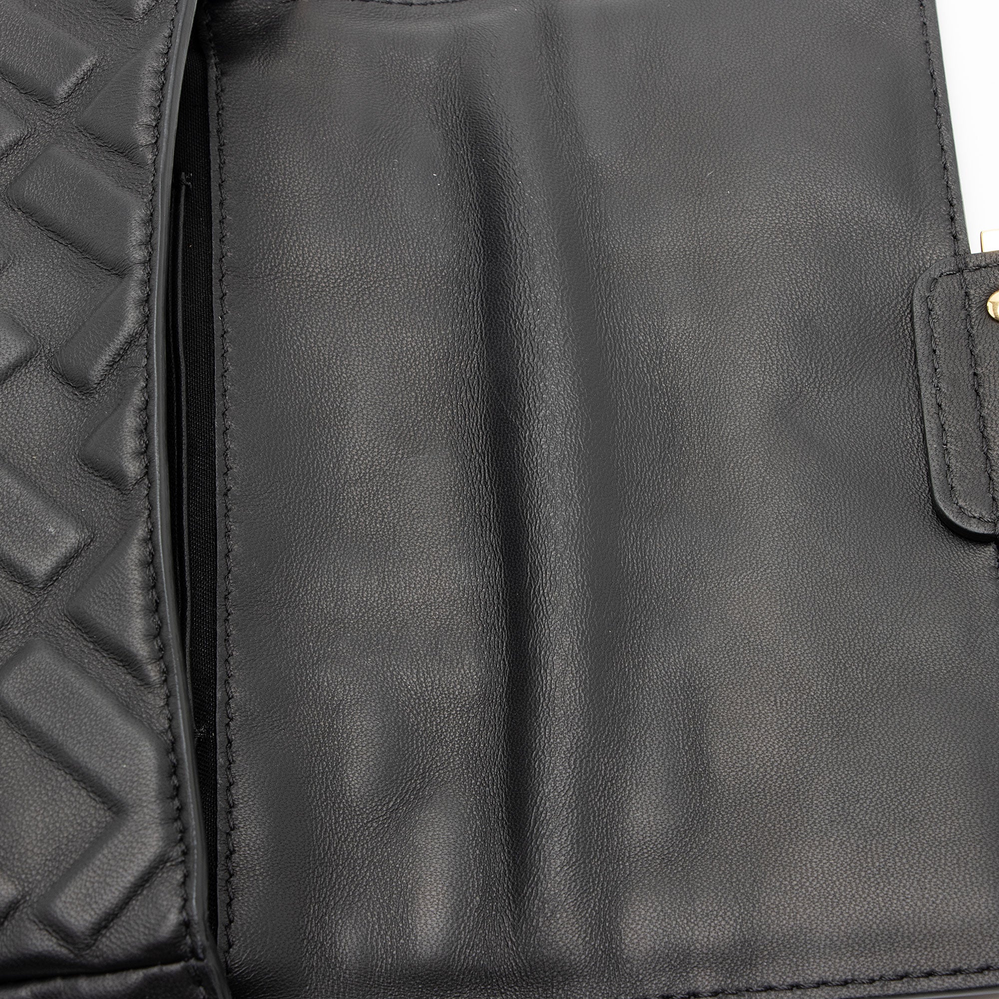 Fendi FF Embossed 1974 Mini Baguette Shoulder Bag