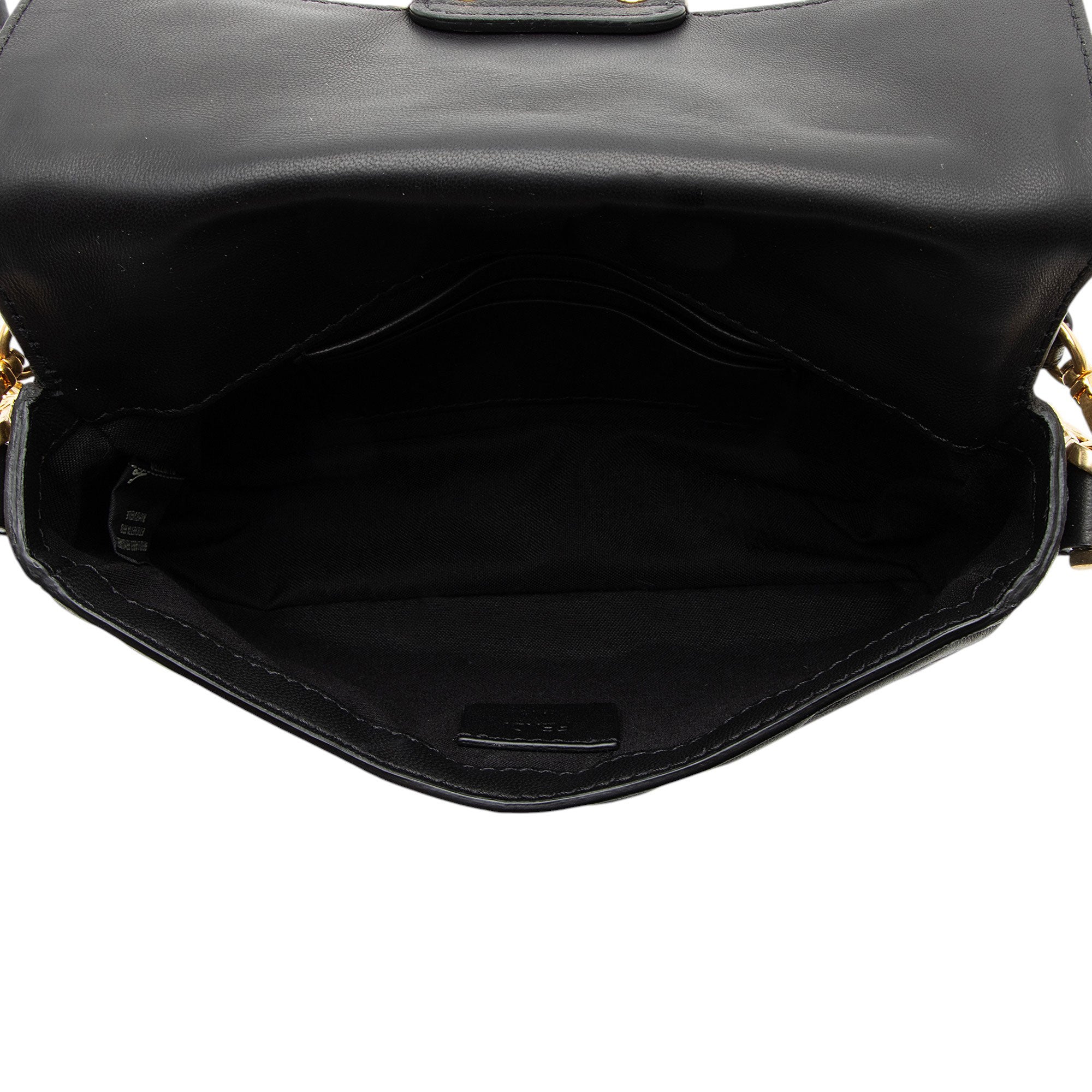 Fendi FF Embossed 1974 Mini Baguette Shoulder Bag