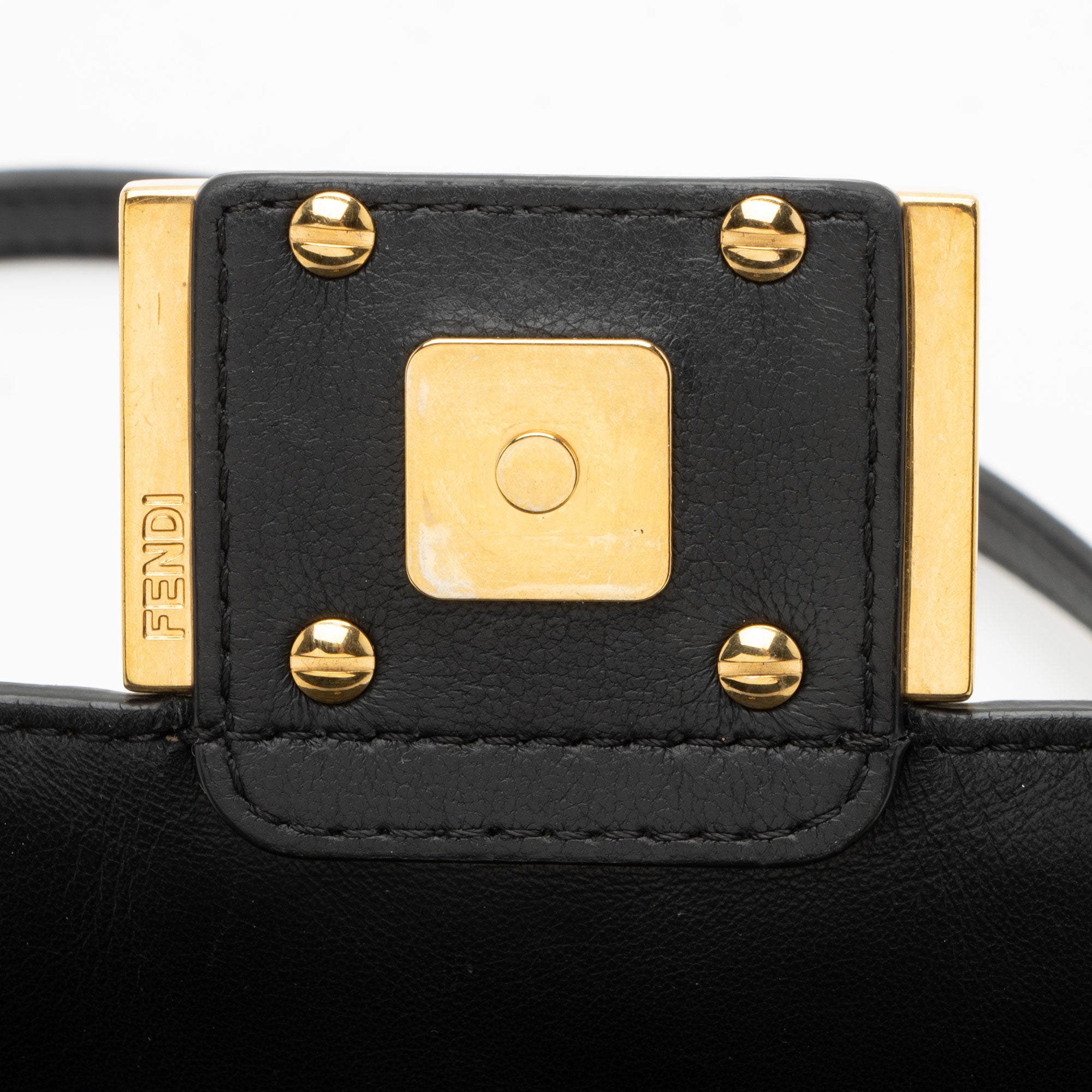 Fendi FF Embossed 1974 Mini Baguette Shoulder Bag