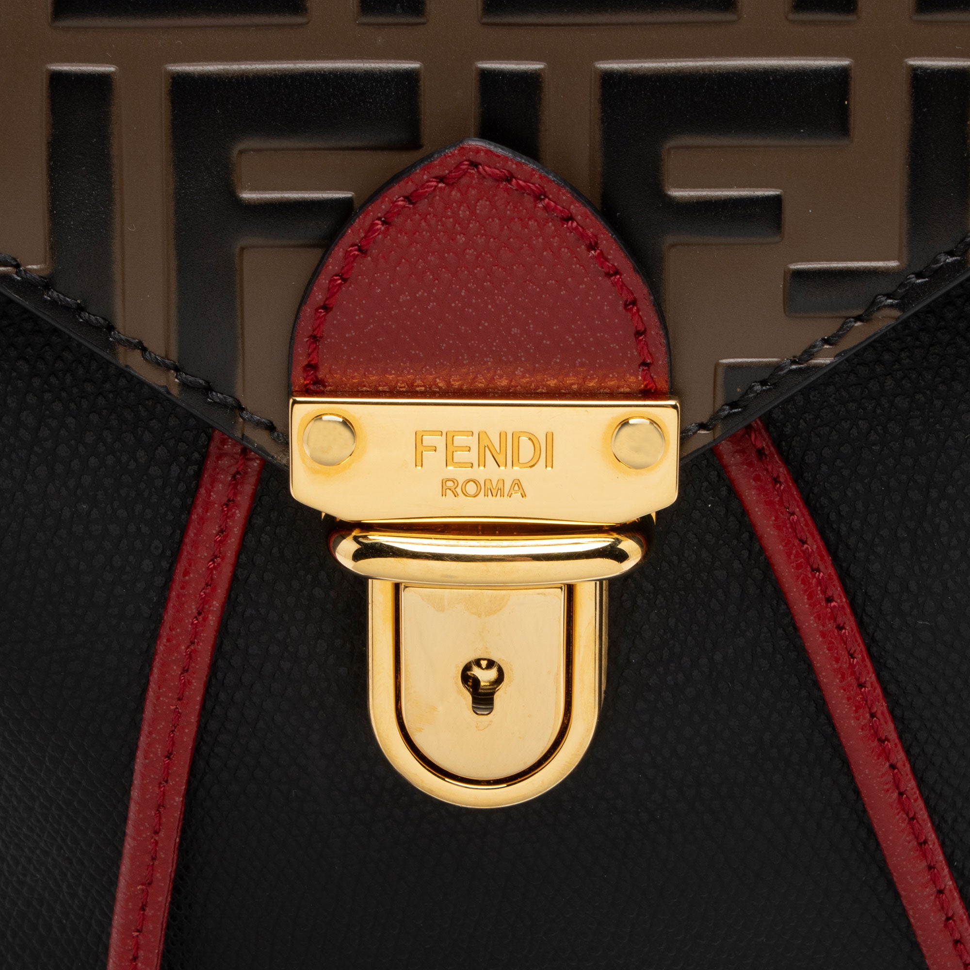 Fendi FF Embossed Calfskin Cruise Bico Backpack