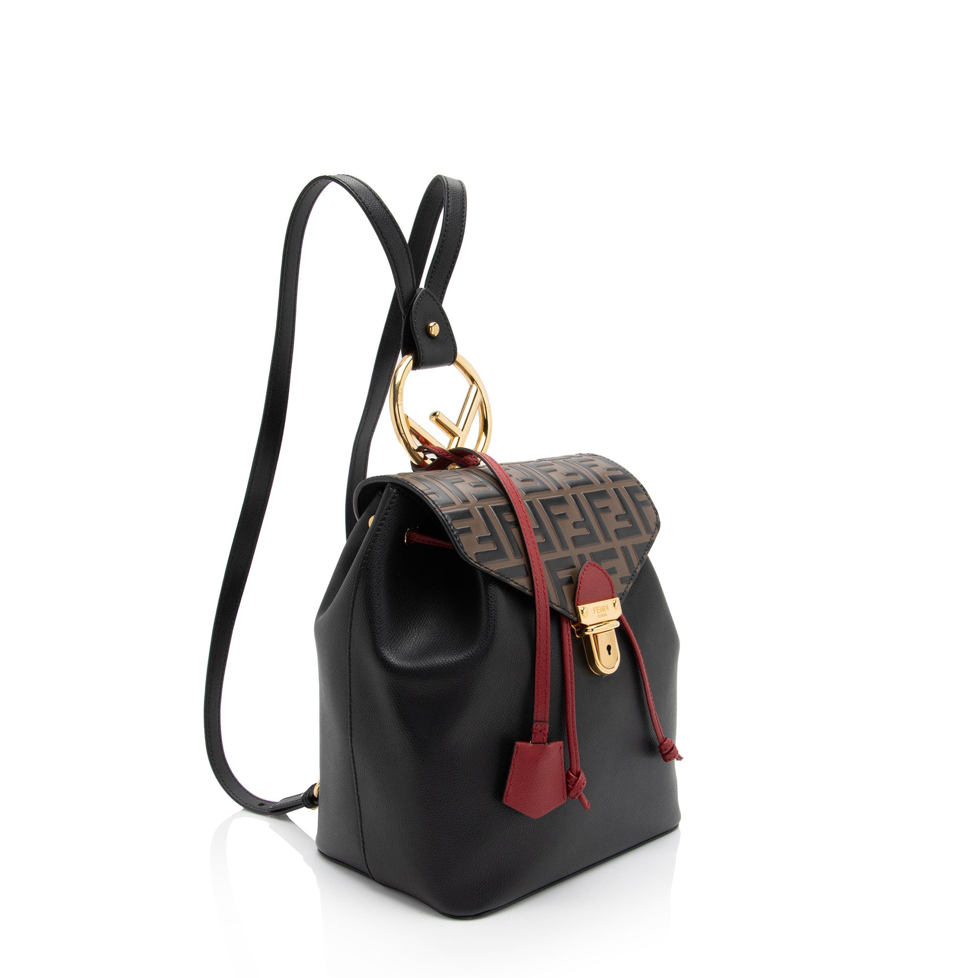 Fendi FF Embossed Calfskin Cruise Bico Backpack