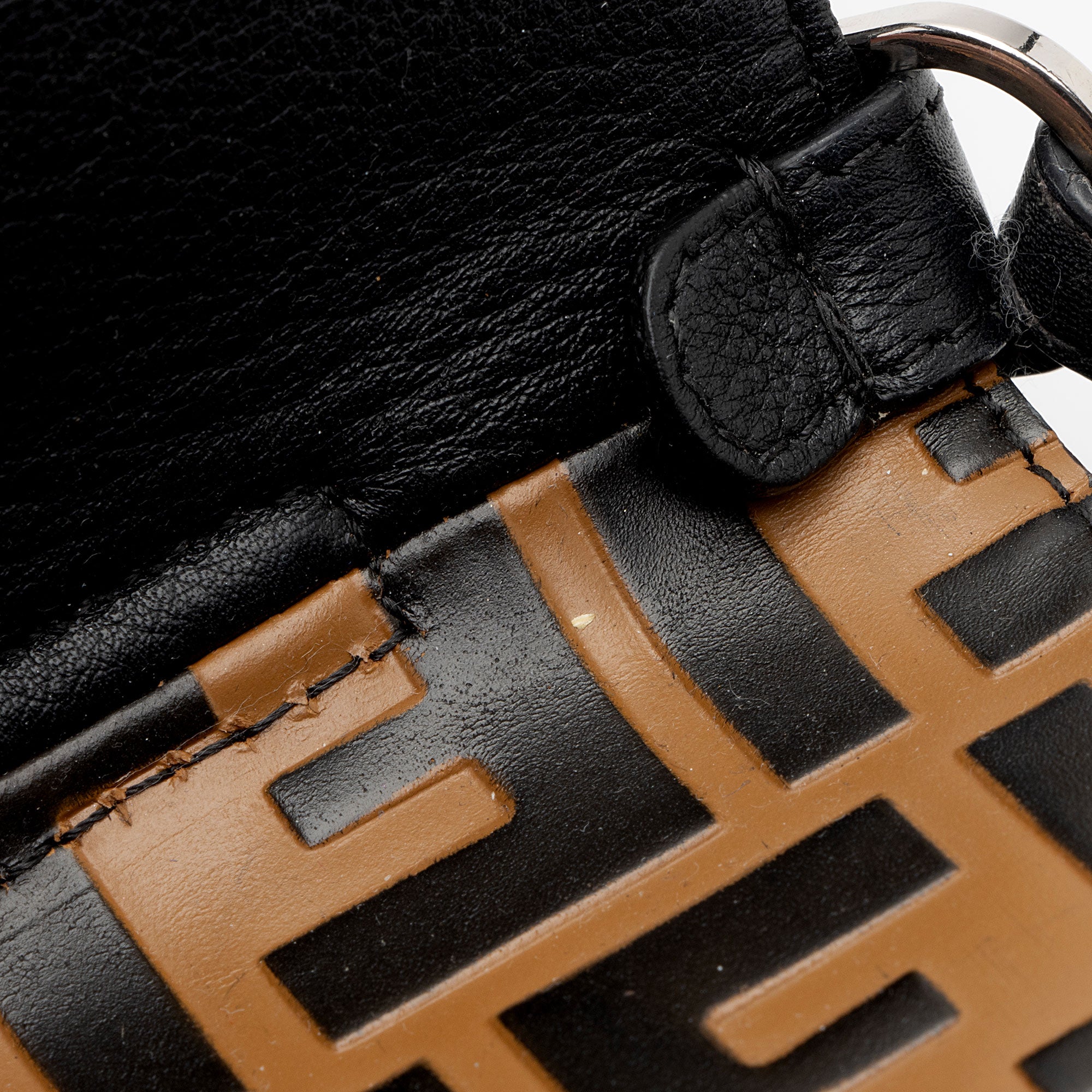 Fendi FF Embossed Calfskin Double Micro Baguette Bag (SHF-yQ8d8d)