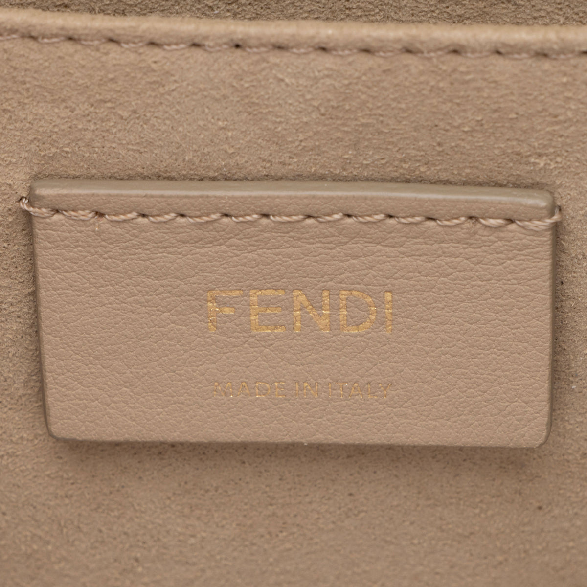 Fendi FF Embossed Calfskin Kan U Medium Shoulder Bag