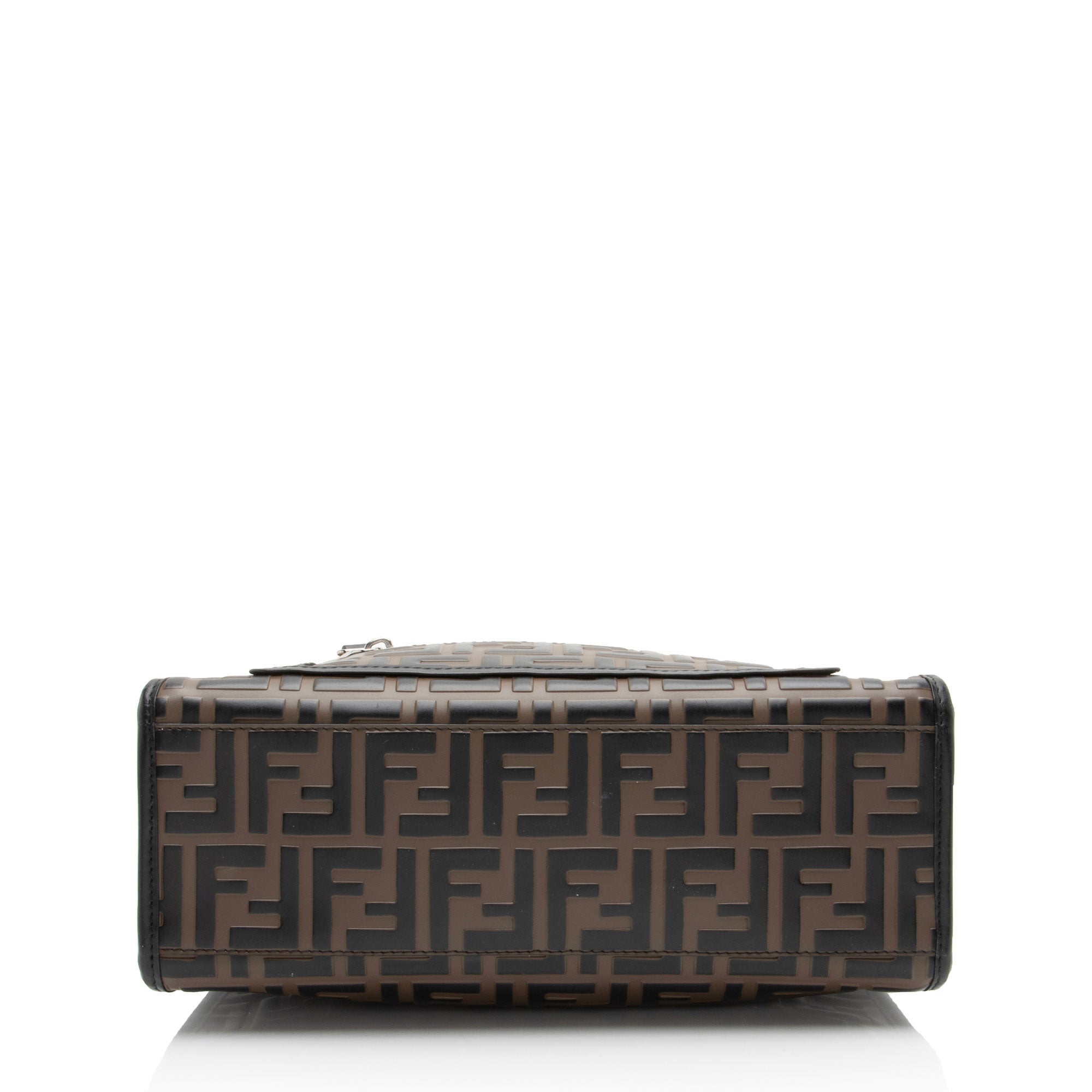 Fendi FF Embossed Vitello Wicker Century 1974 Runaway Small Shopper