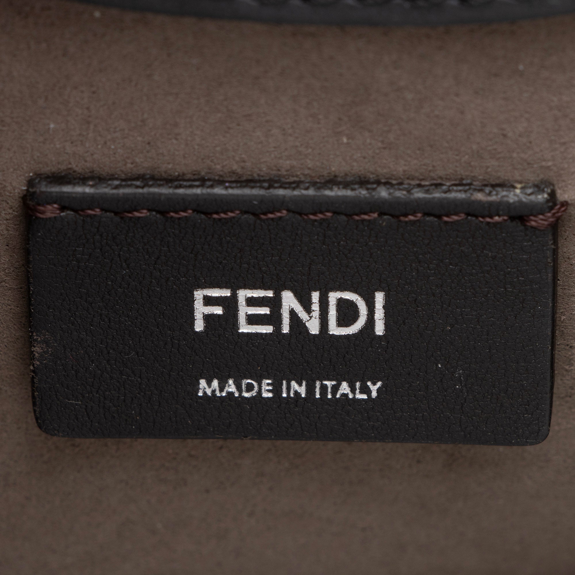 Fendi FF Embossed Vitello Wicker Century 1974 Runaway Small Shopper